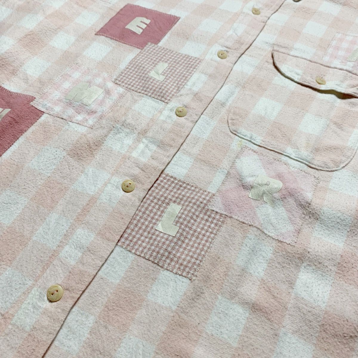 Karl Helmut Vtg 90s Karl Helmut Checker Patchwork Button Down Size US M / EU 48-50 / 2 - 7 Thumbnail