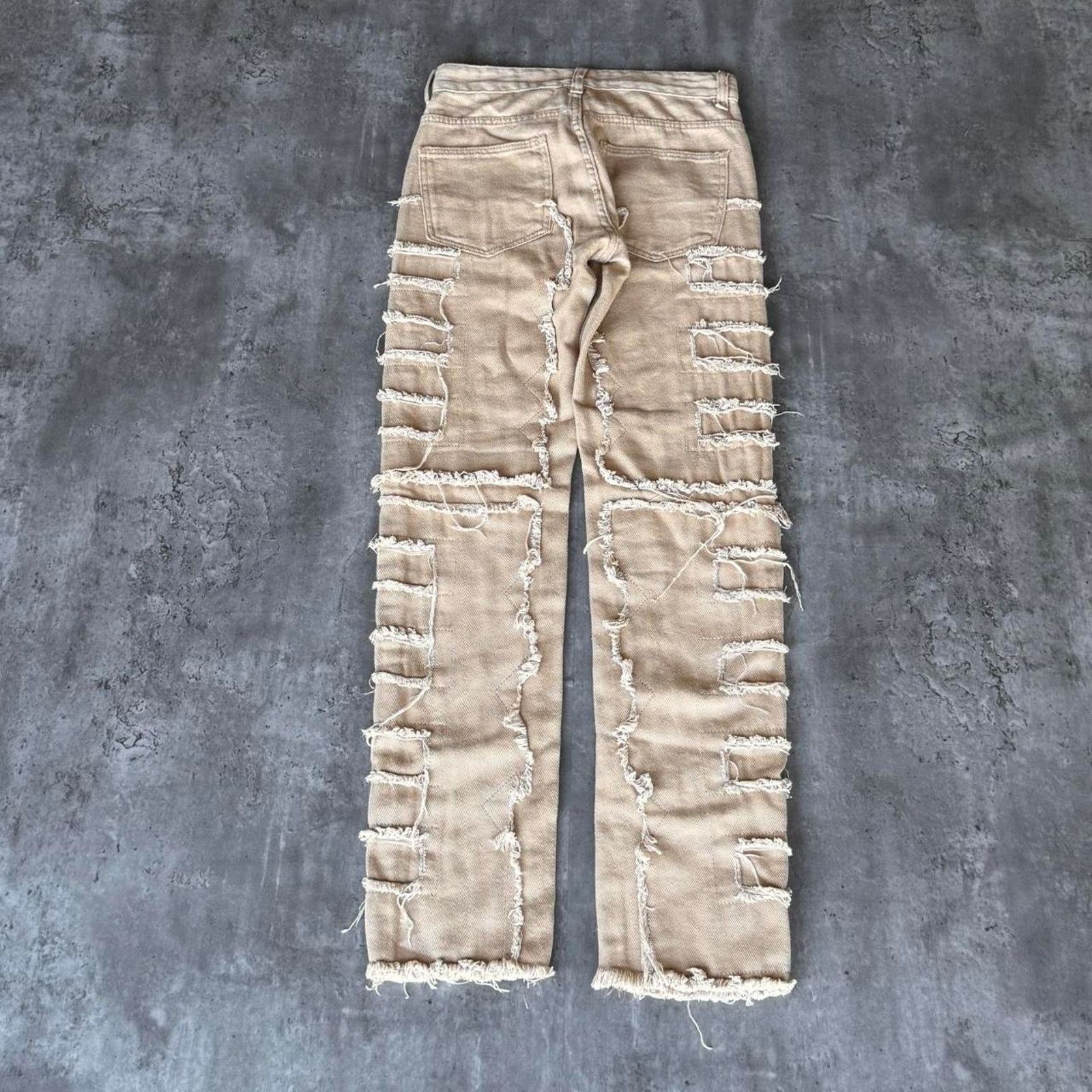 Japanese Brand × Vintage Vintage Y2K Streetwear Style Patchwork Embroidered Jeans Size US 28 / EU 44 - 2 Thumbnail