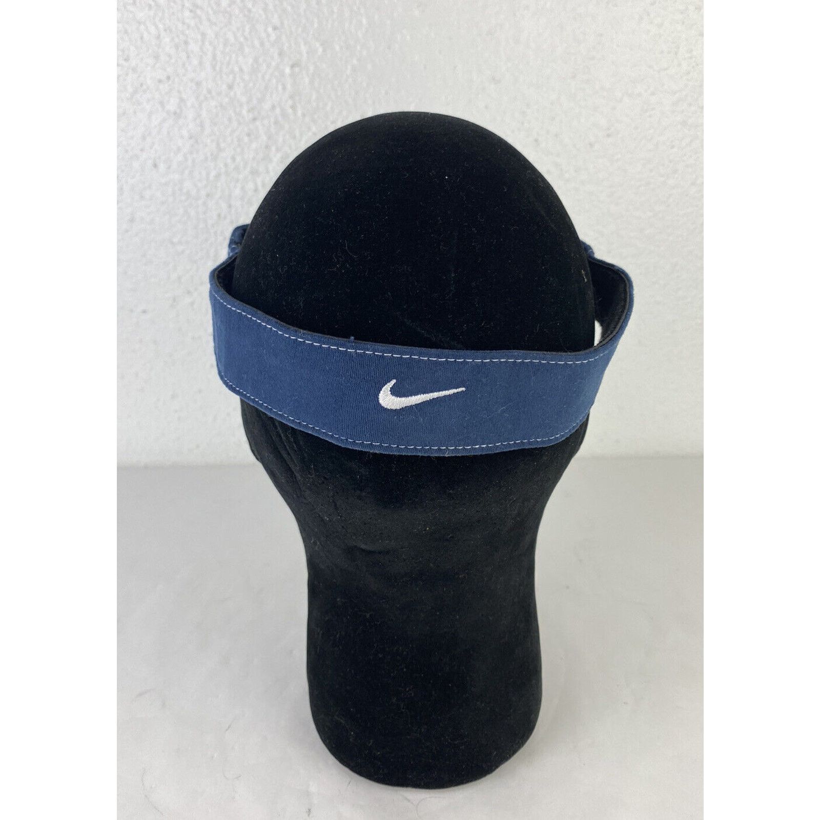 Nike Vtg 90’s Nike Visor Hat Swoosh Logo Blue White Embroidered Size ONE SIZE - 5 Thumbnail