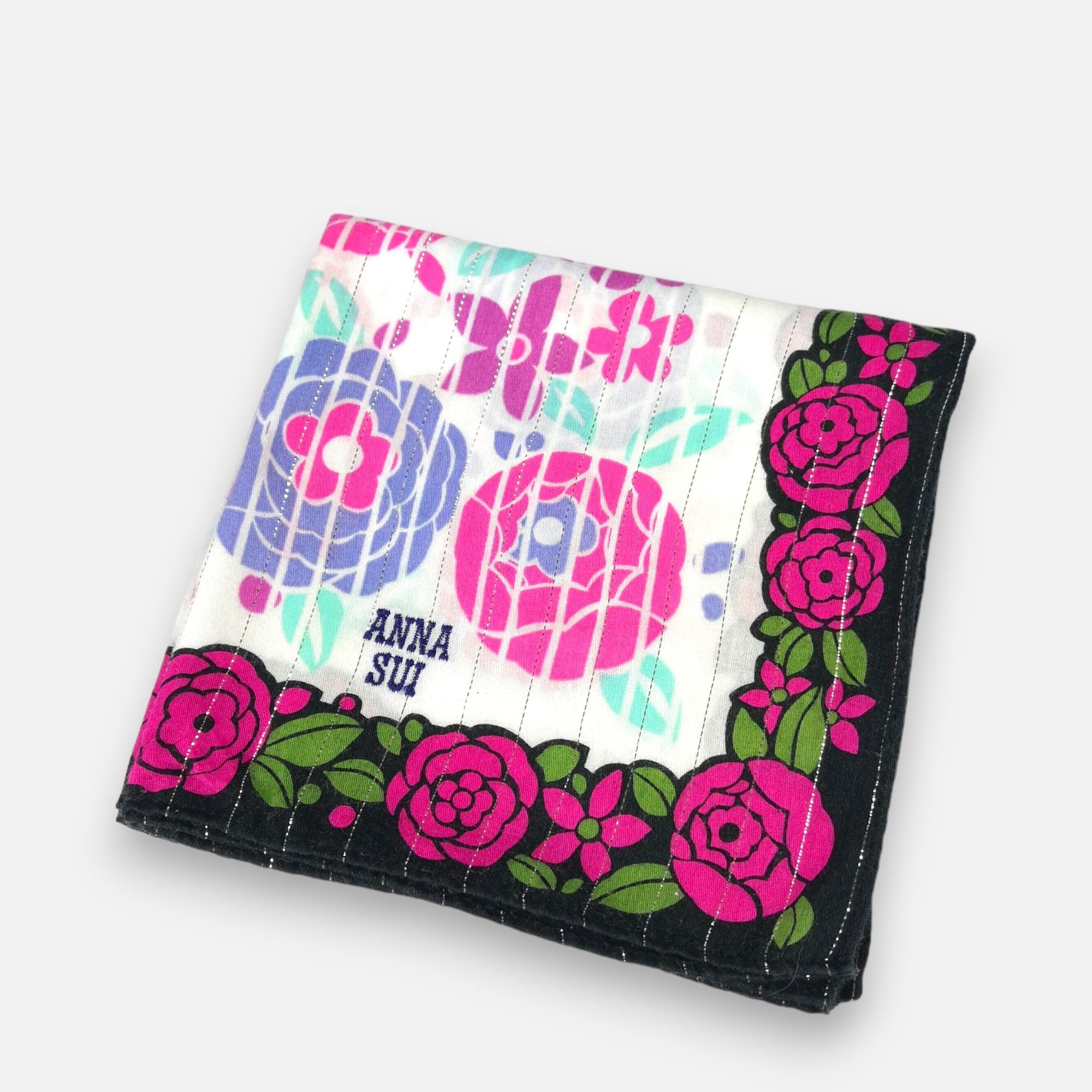 Anna Sui × Vintage Vintage Anna Sui Handkerchief Pocket Square Bandana Size ONE SIZE - 4 Thumbnail