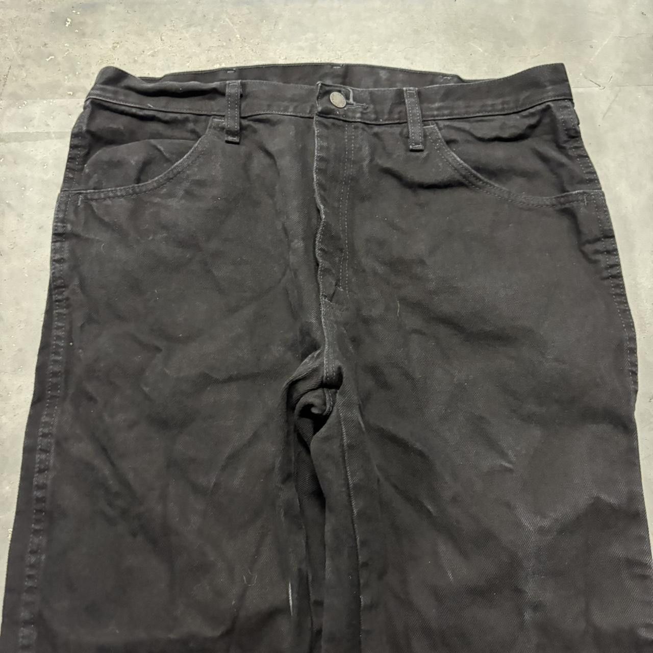 Japanese Brand × Vintage Crazy Vintage Y2K/2000s Solid Black Essential Denim Jeans! Size US 36 / EU 52 - 5 Thumbnail