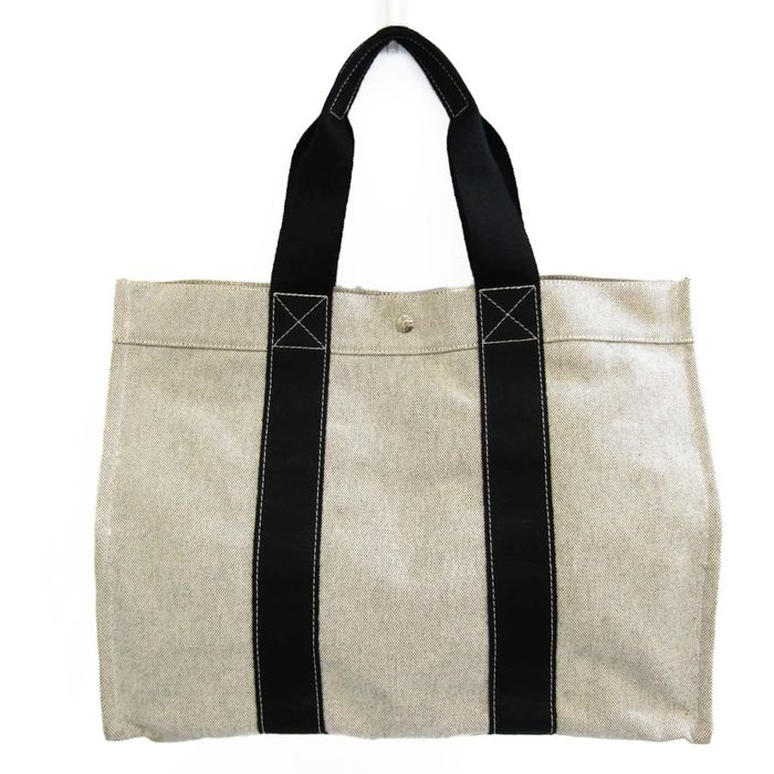 Hermes Hermes Bora Bora GM Women,Men Cotton Tote Bag Black,Off-white ...