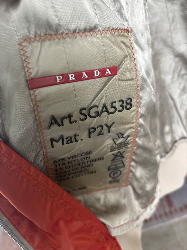 Prada Orange Nylon Racing Bomber Jacket Size US M / EU 48-50 / 2 - 7 Thumbnail