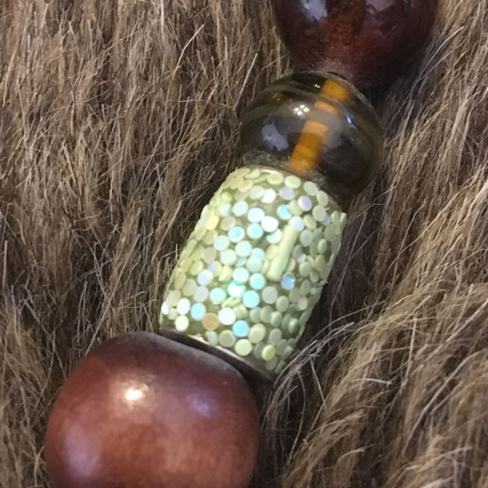 Vintage Vintage 90s chunky bead corded necklace Size ONE SIZE - 8 Thumbnail