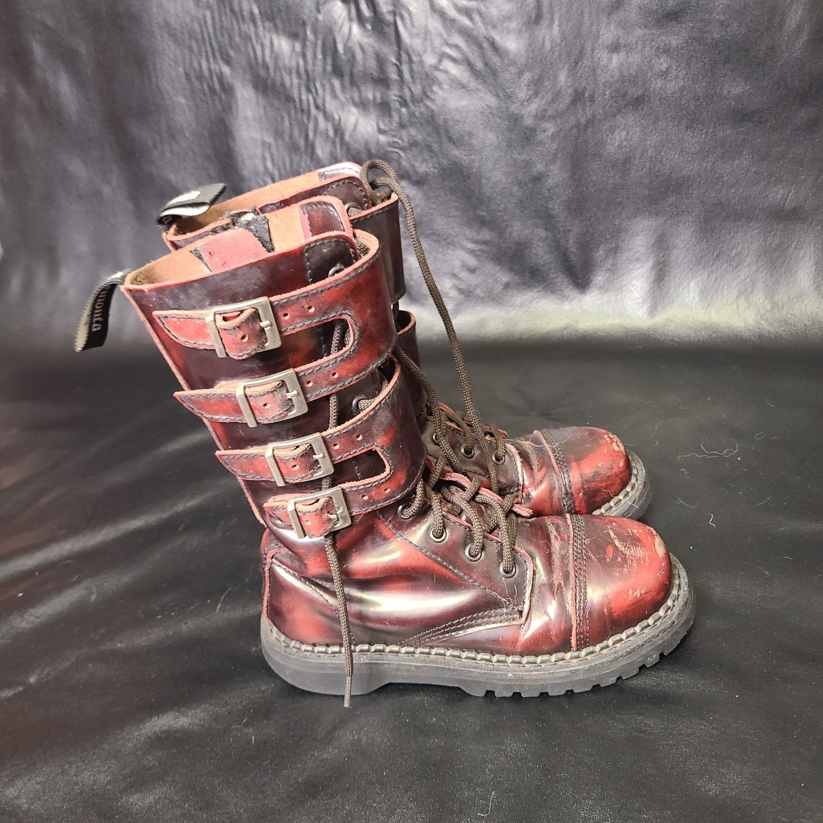 Demonia Cult Demonia Attack Brown, red Combat Boots size 6.5 Size US 6.5 / IT 36.5 - 3 Thumbnail