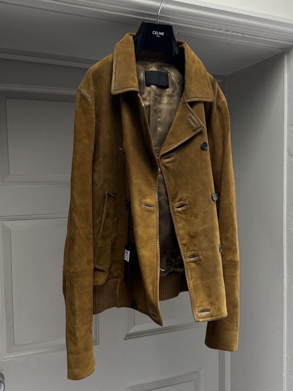 Prada Prada Men’s Brown Suede Double Breasted Jacket size IT 52 Size US L / EU 52-54 / 3 - 6 Thumbnail