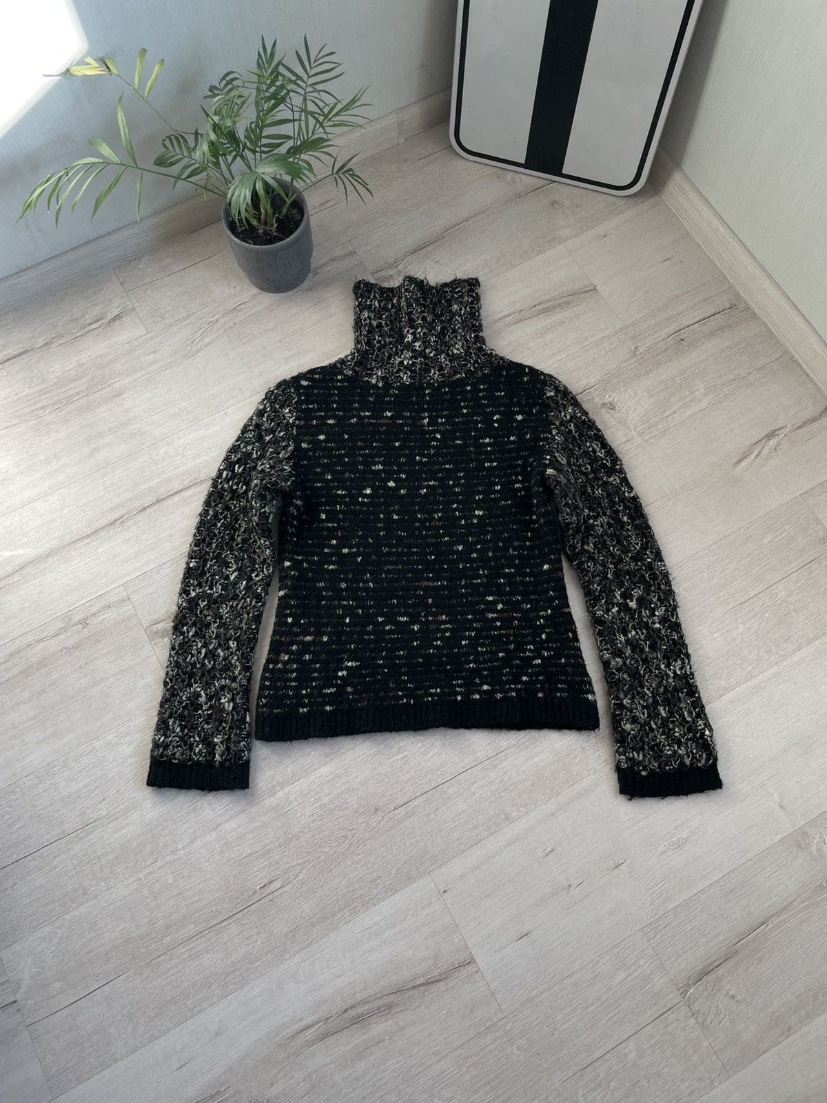 Japanese Brand × Le Grande Bleu (L.G.B.) Vintage Knitted Japan Roll Neck Sweater Abstract Stripe Y2k Size US M / EU 48-50 / 2 - 2 Thumbnail