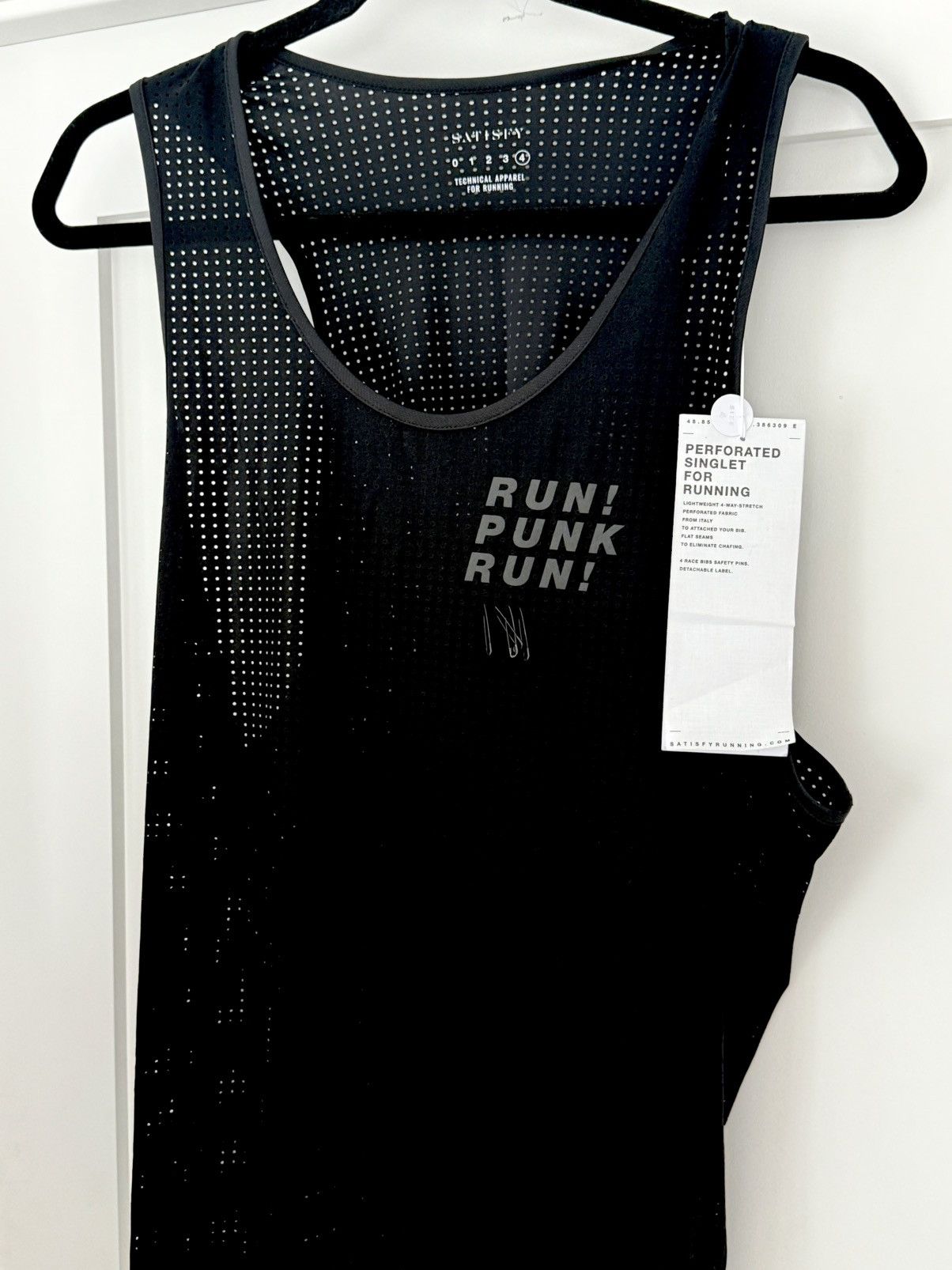 Satisfy “Run Punk Run” Perforated BRAND NEW Tank Top Size US XL / EU 56 / 4 - 1 Thumbnail
