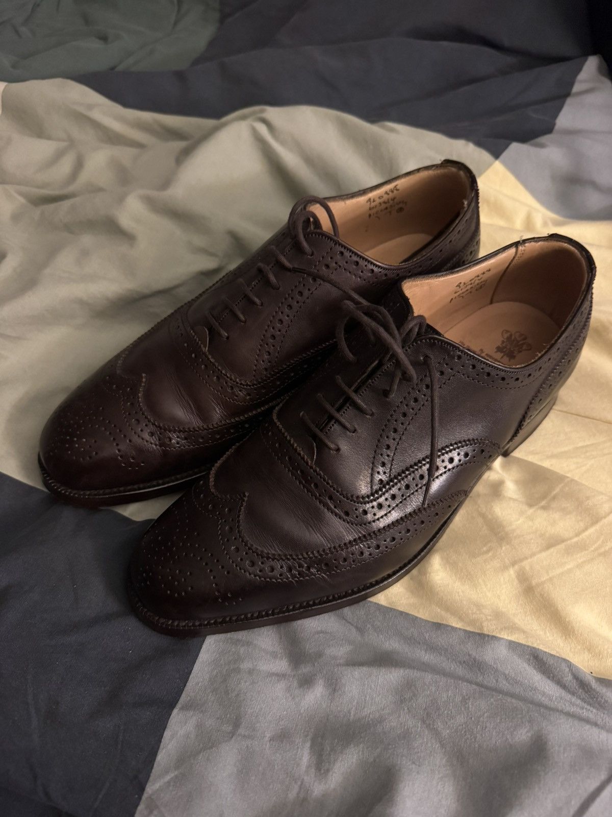 Tricker's Trickers Full Brogue Oxford Dress Shoes Size US 8.5 / EU 41-42 - 1 Thumbnail