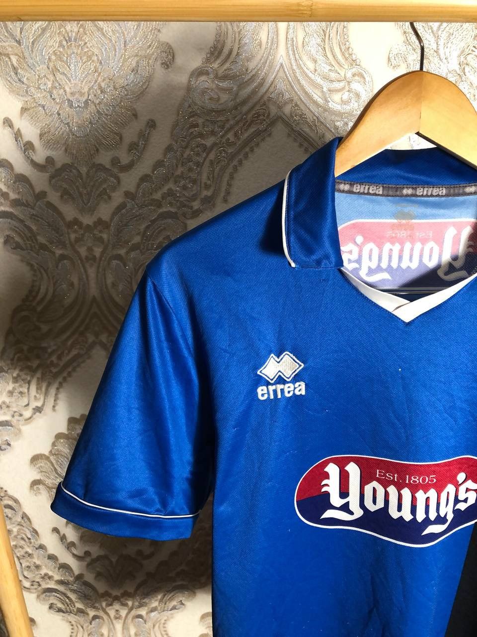 Errea VINTAGE ERREA FC GRIMSBY TOWN ENGLAND RETRO SOCCER JERSEY Size US M / EU 48-50 / 2 - 3 Thumbnail