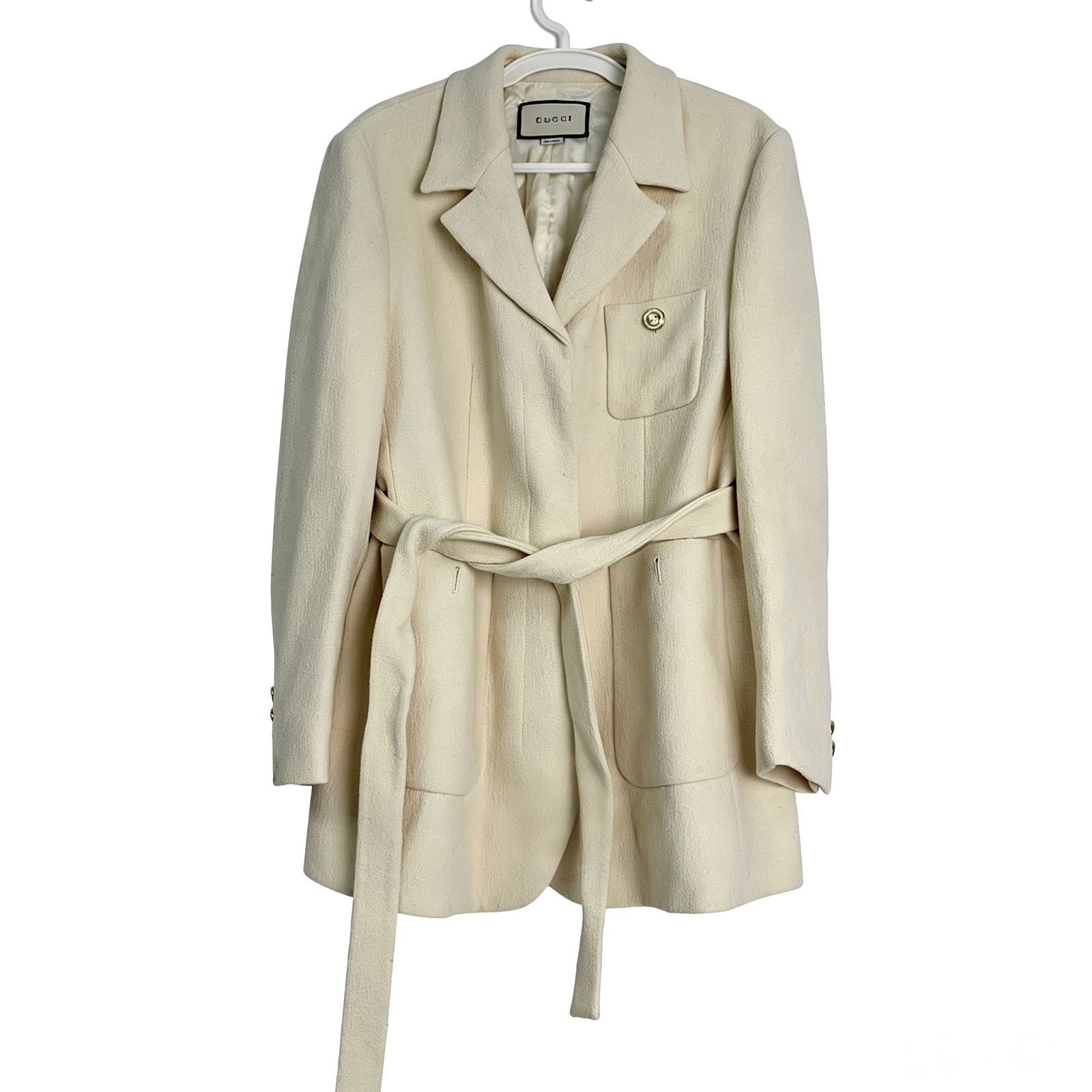 Gucci Gucci Wool Belted Jacket Size M Size US M / EU 48-50 / 2 - 1 Thumbnail