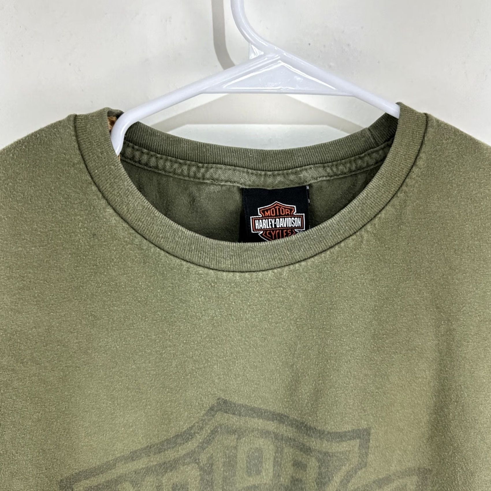 Harley Davidson VINTAGE Harley Davidson Orlando Florida T-Shirt XL Green Tribal Eagle Y2K Size US XL / EU 56 / 4 - 5 Thumbnail