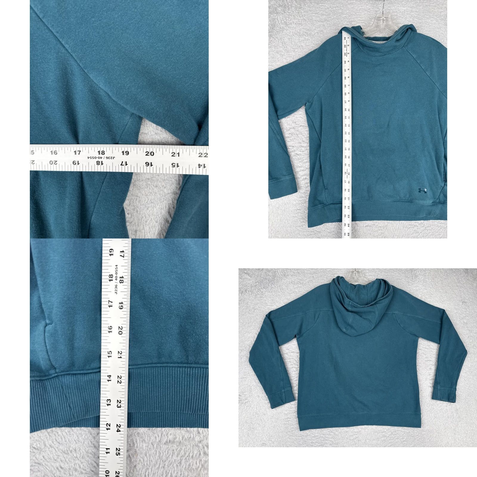 Under Armour Under Armour Threadborne Hoodie Women Medium Blue Pullover Sweatshirt Logo Knit Size M / US 6-8 / IT 42-44 - 8 Thumbnail