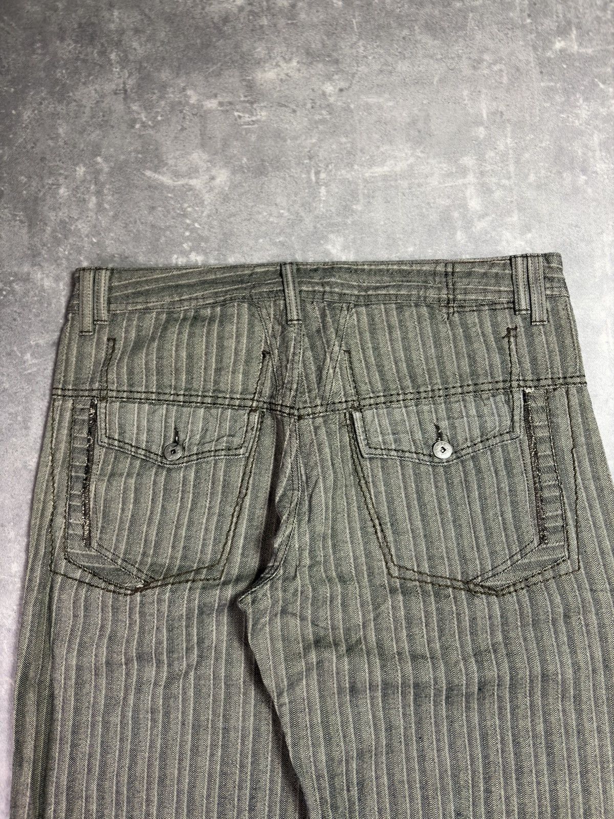 Marithe + Francois Girbaud 00s Marithe + Francois Girbaud Striped Wide Leg Pants 32 34 Size US 32 / EU 48 - 13 Thumbnail