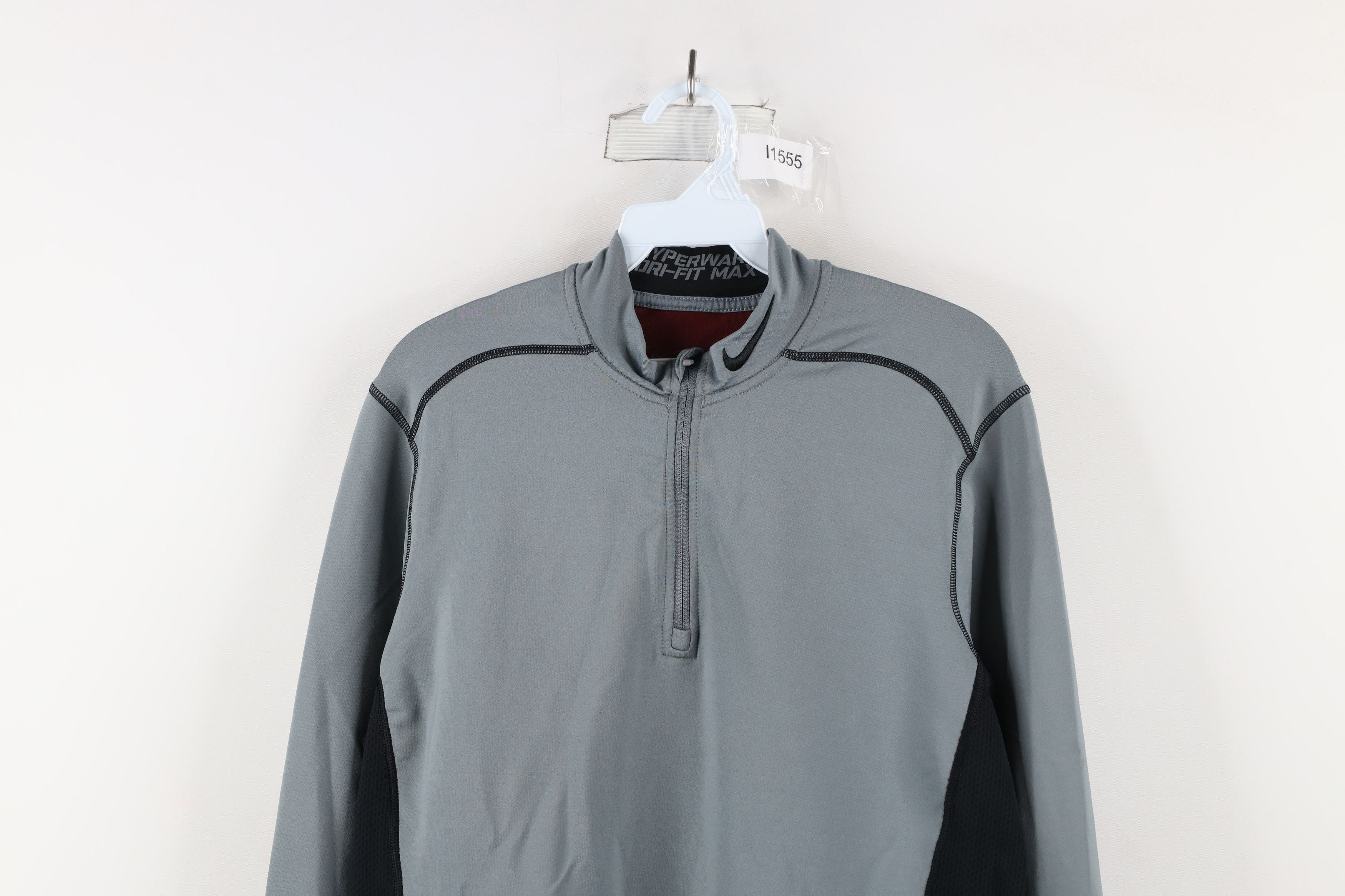 Nike × Vintage Nike Pro Combat Hyperwarm Half Zip Fleece Lined Pullover Top Size US M / EU 48-50 / 2 - 2 Thumbnail