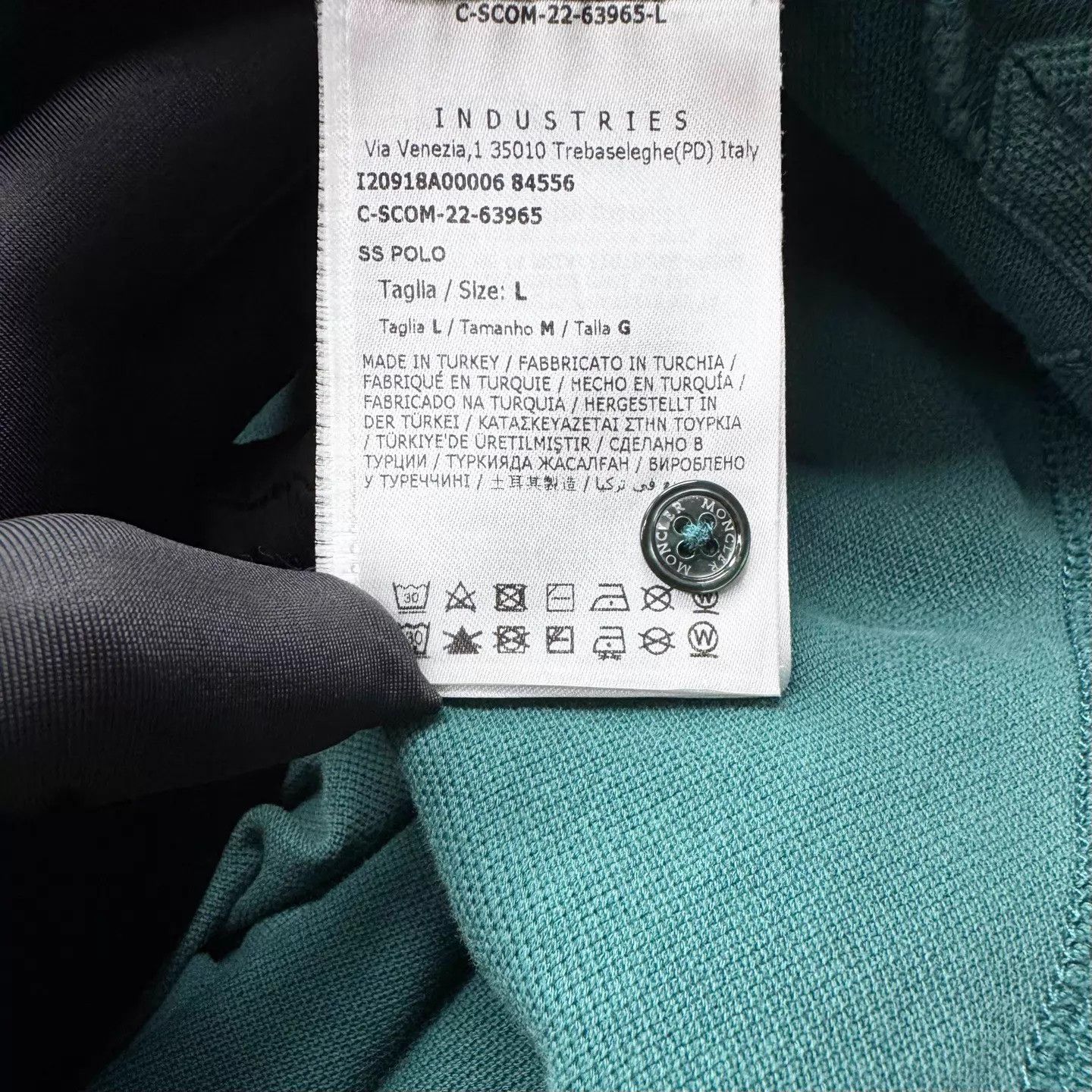 Moncler Moncler Dark Green Striped Embossed Polo L 98 New Size US L / EU 52-54 / 3 - 4 Thumbnail