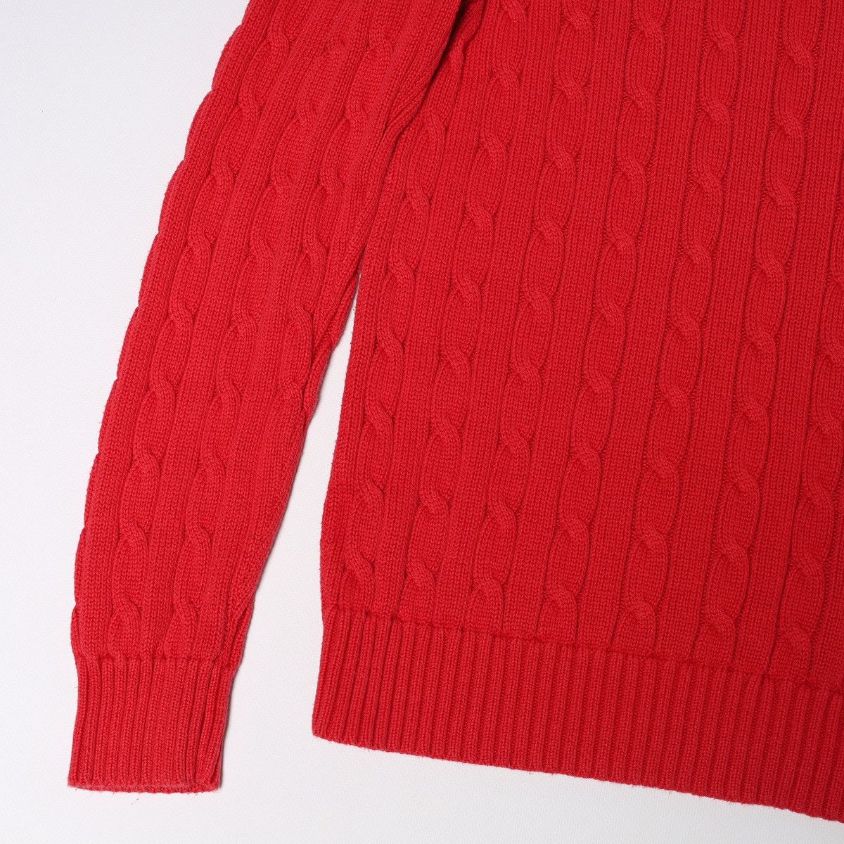 Polo Ralph Lauren Polo Ralph Lauren Red Cable Knit Sweater Size XL / US 12-14 / IT 48-50 - 7 Thumbnail