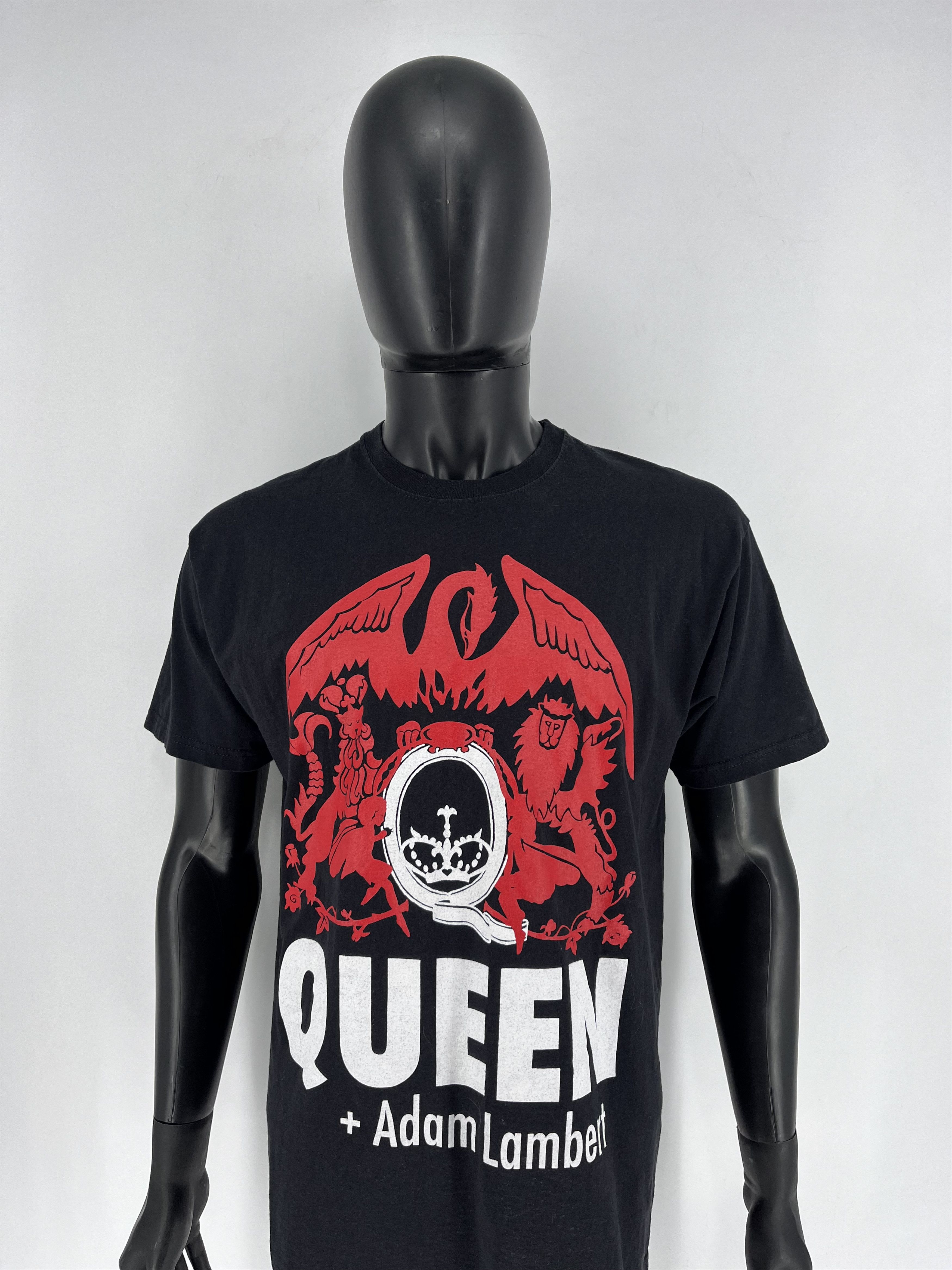 Band Tees × Vintage Vtg Queen + Adam Lambert Live in Concert Tee Punk Rock Band Size US L / EU 52-54 / 3 - 1 Thumbnail