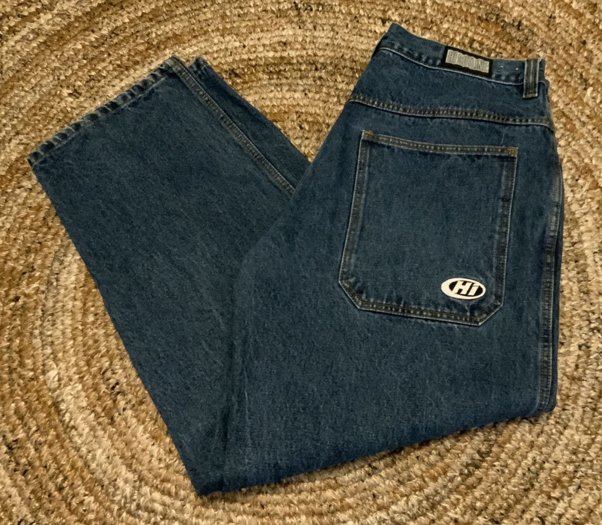 Other Vintage 90s Cutline Baggy Blue Denim Jeans Mens Size 34x31 Size US 34 / EU 50 - 1 Thumbnail