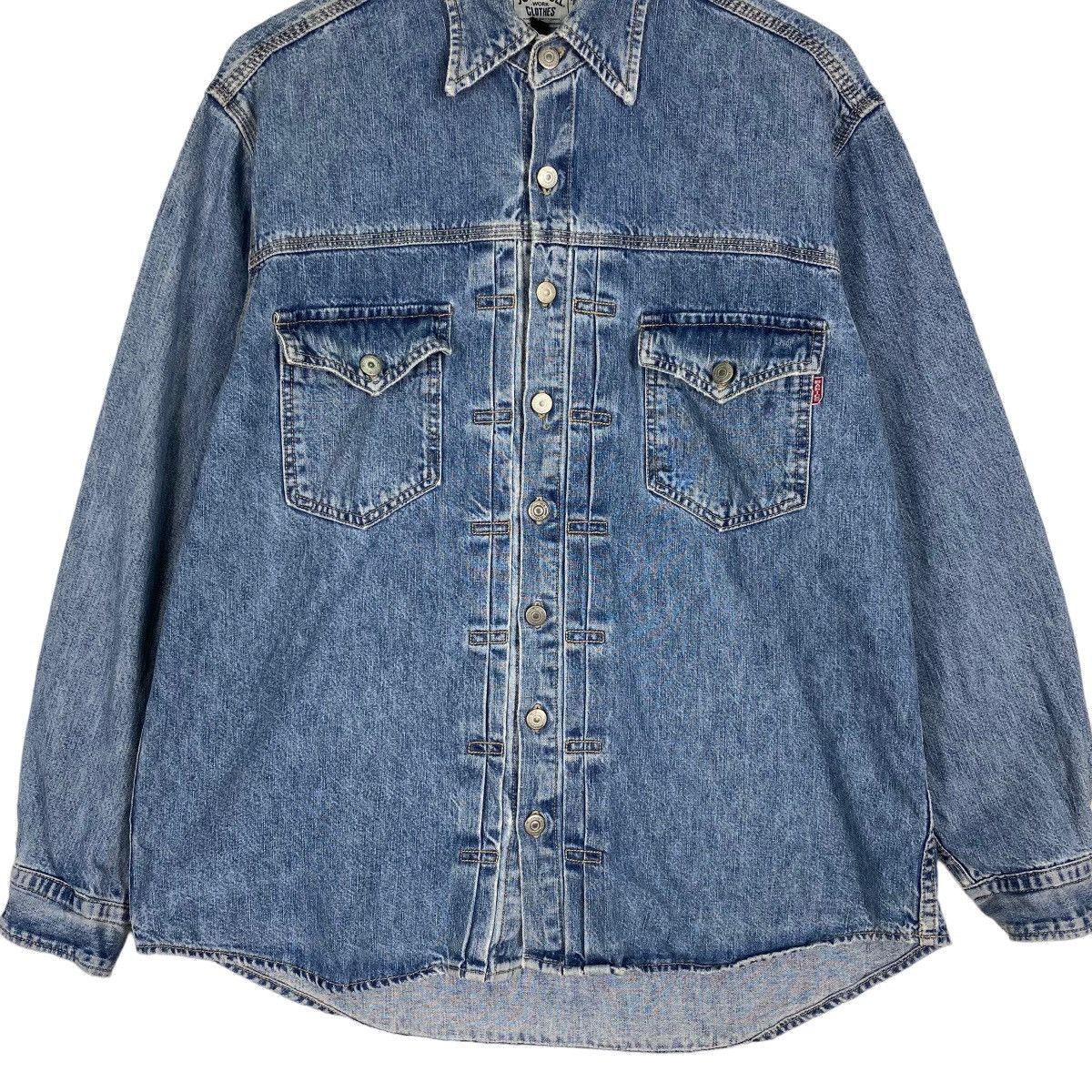 Japanese Brand Johnbull Work Clothes Denim Shirt Size US M / EU 48-50 / 2 - 4 Thumbnail