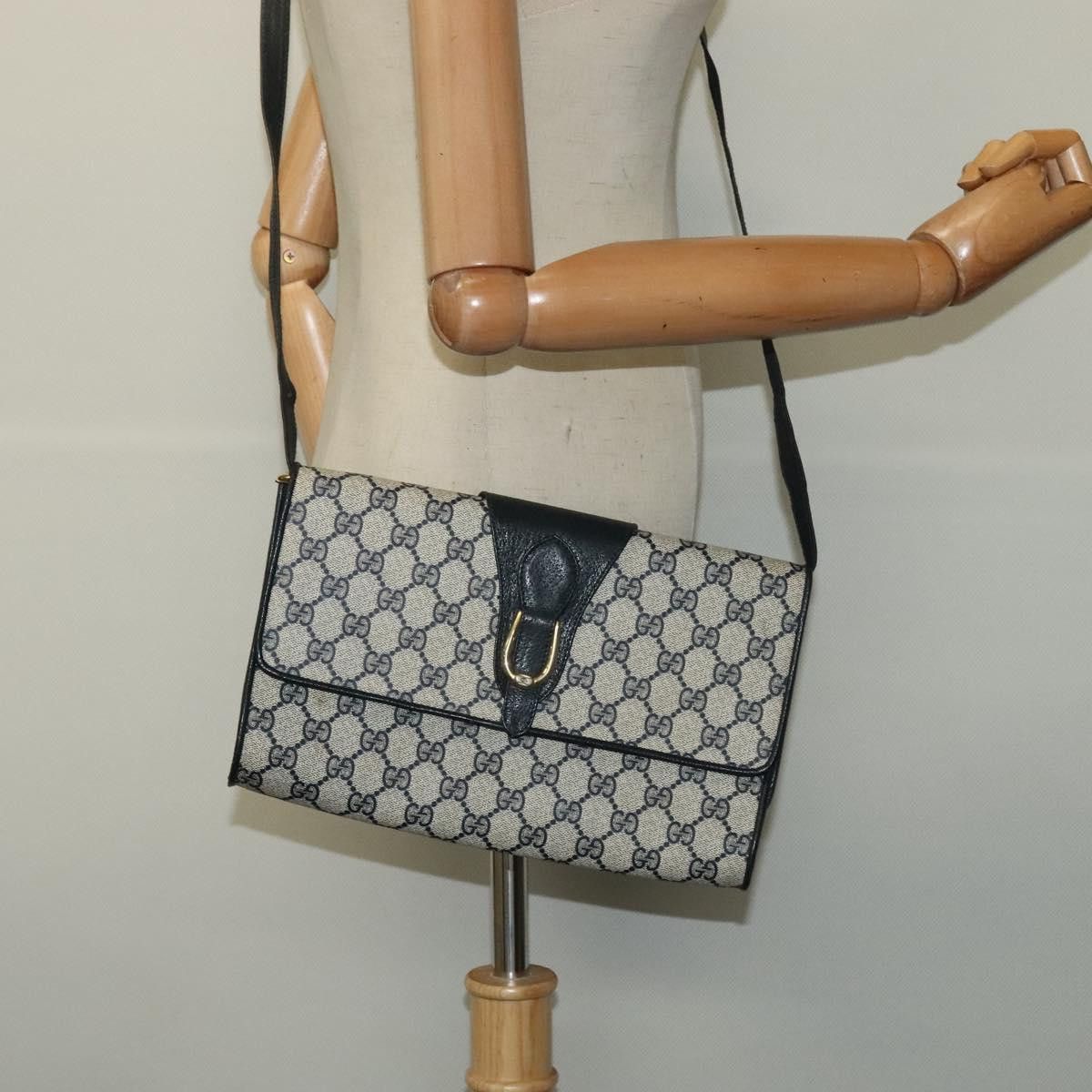 Gucci GUCCI GG Supreme Shoulder Bag Pvc Navy Gold Size ONE SIZE - 23 Thumbnail