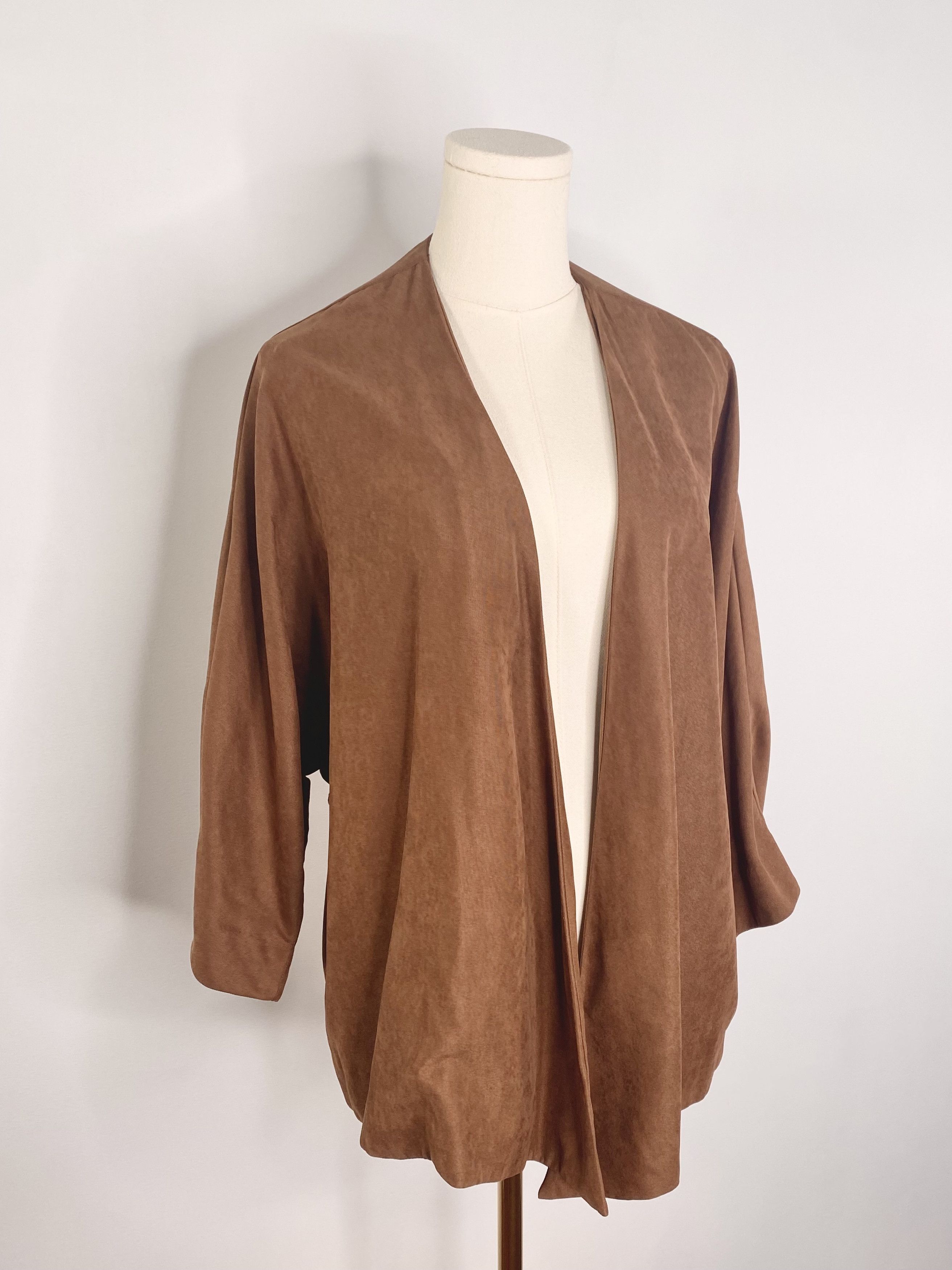 Zara Zara - Suede Like Cardigan Size S / US 4 / IT 40 - 1 Thumbnail
