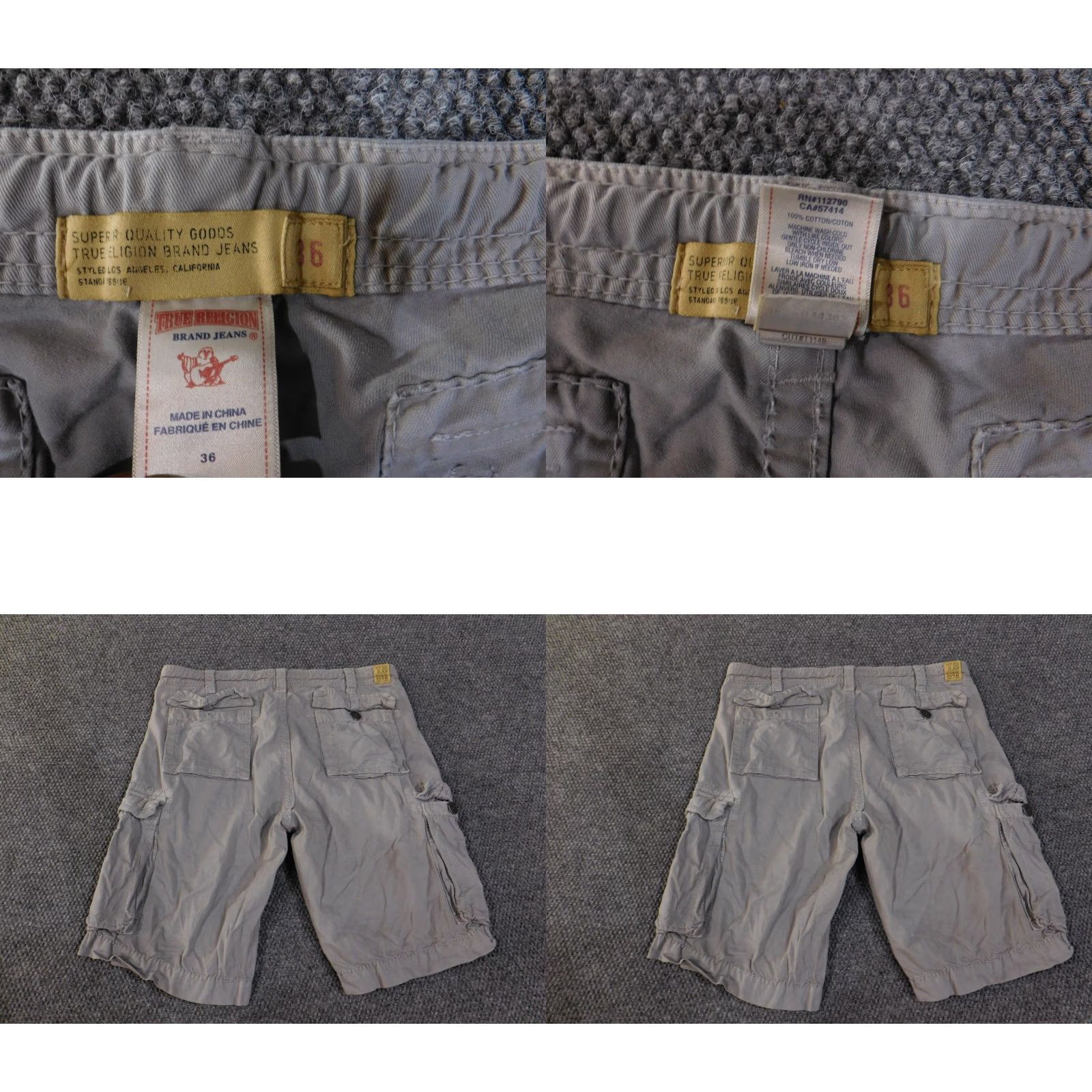 True Religion TRUE RELIGION cargo shorts mens 36 gray distressed utility vintage cargo shorts mens 36 gray distressed utility cargo pocket shorts men Size US 36 / EU 52 - 8 Thumbnail