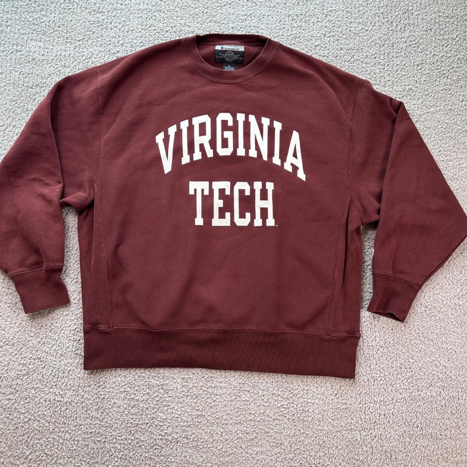 Champion Champion Virginia Tech Hokies Maroon Crewneck Sweatshirt XL Size US XL / EU 56 / 4 - 1 Thumbnail