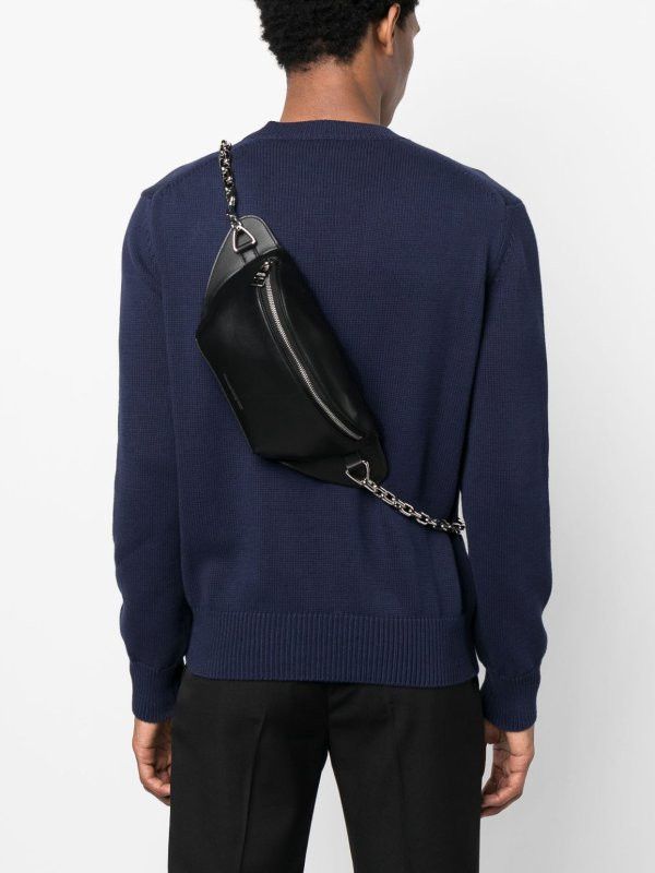 Alexander McQueen o1w1db10725 Size:OS/Biker Bumbag in Black Size ONE SIZE - 4 Thumbnail