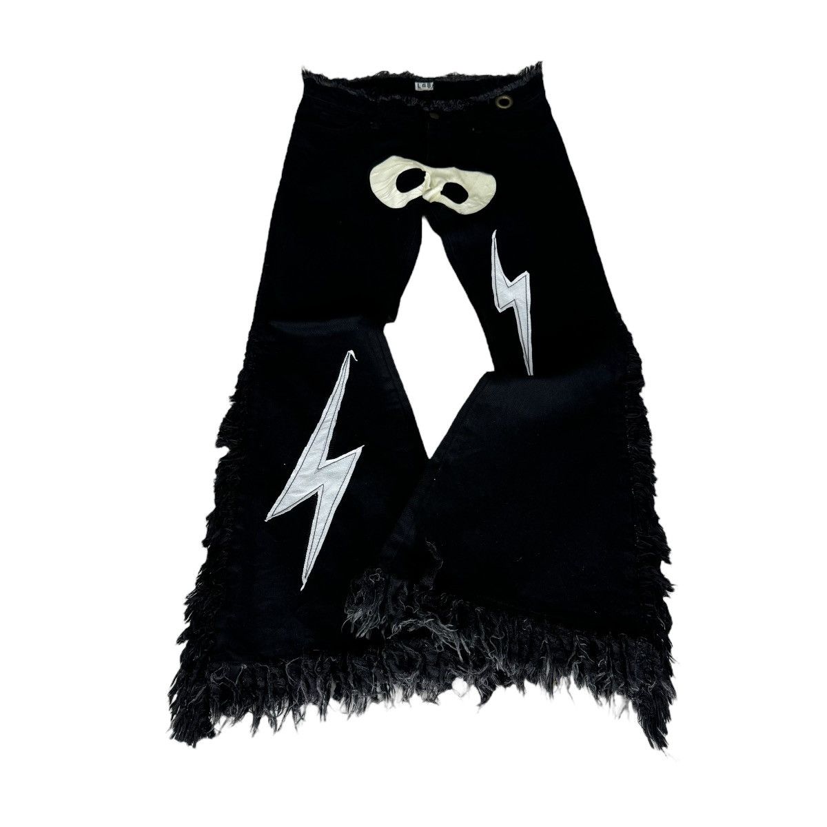 Le Grande Bleu (L.G.B.) 🌟L.G.B MANIACS FLARE CUSTOM SKELETON PANTS Size US 30 / EU 46 - 3 Thumbnail