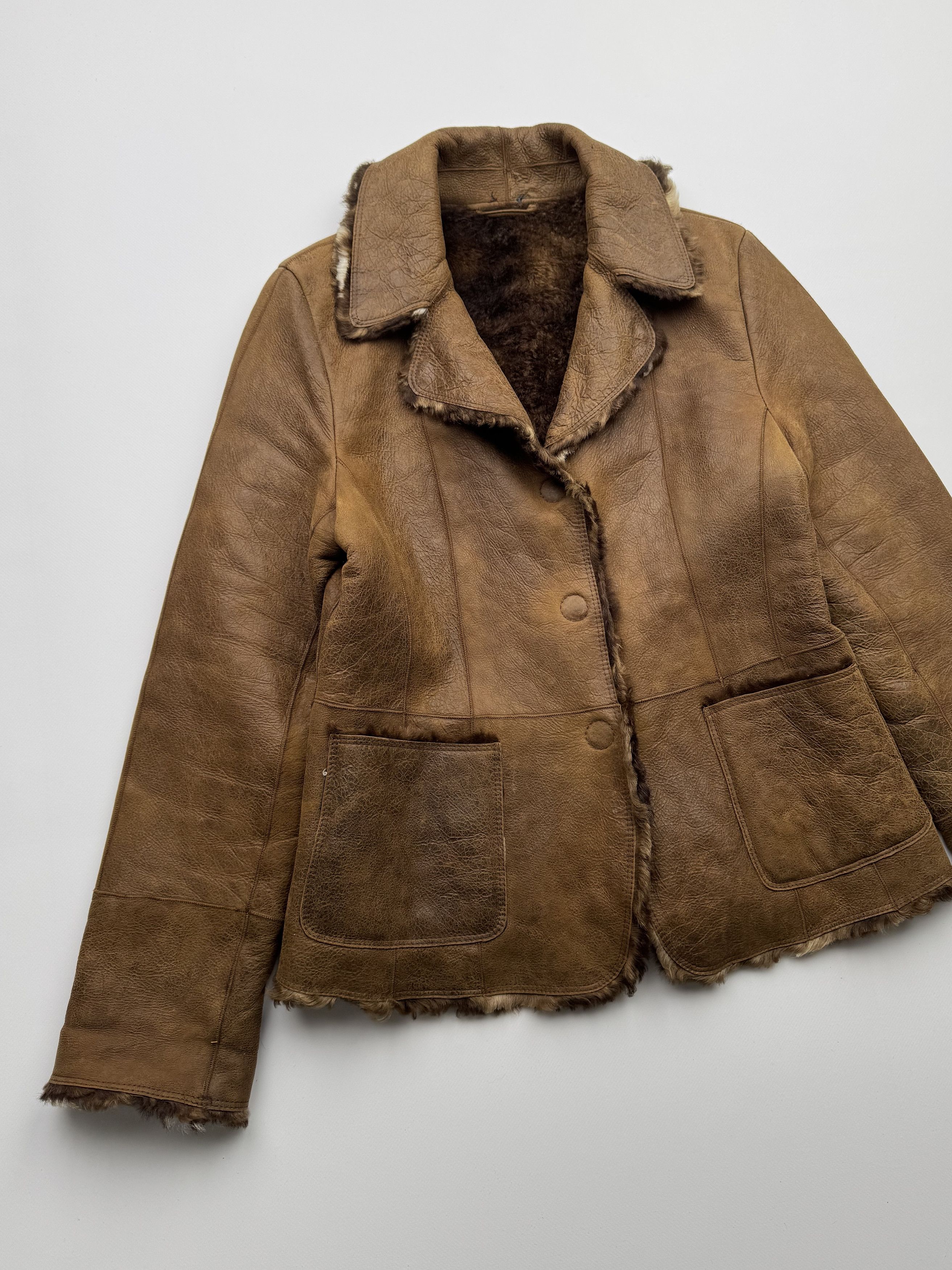 Vintage Vintage Real Sheepskin Jacket B124(V317)E2 Size M / US 6-8 / IT 42-44 - 2 Thumbnail