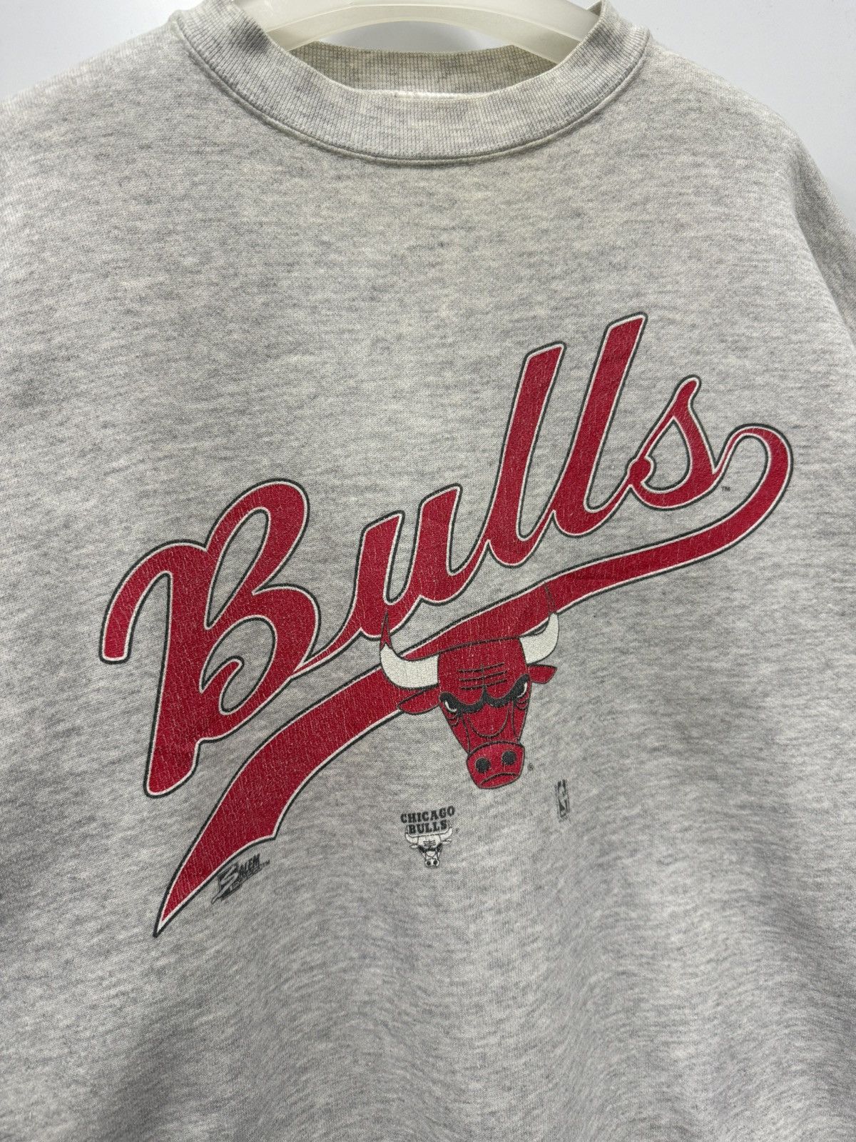 Vintage 🔥 Vtg 90s Salem NBA Chicago Bulls USA Big Print Logo Sweat Size US L / EU 52-54 / 3 - 5 Thumbnail