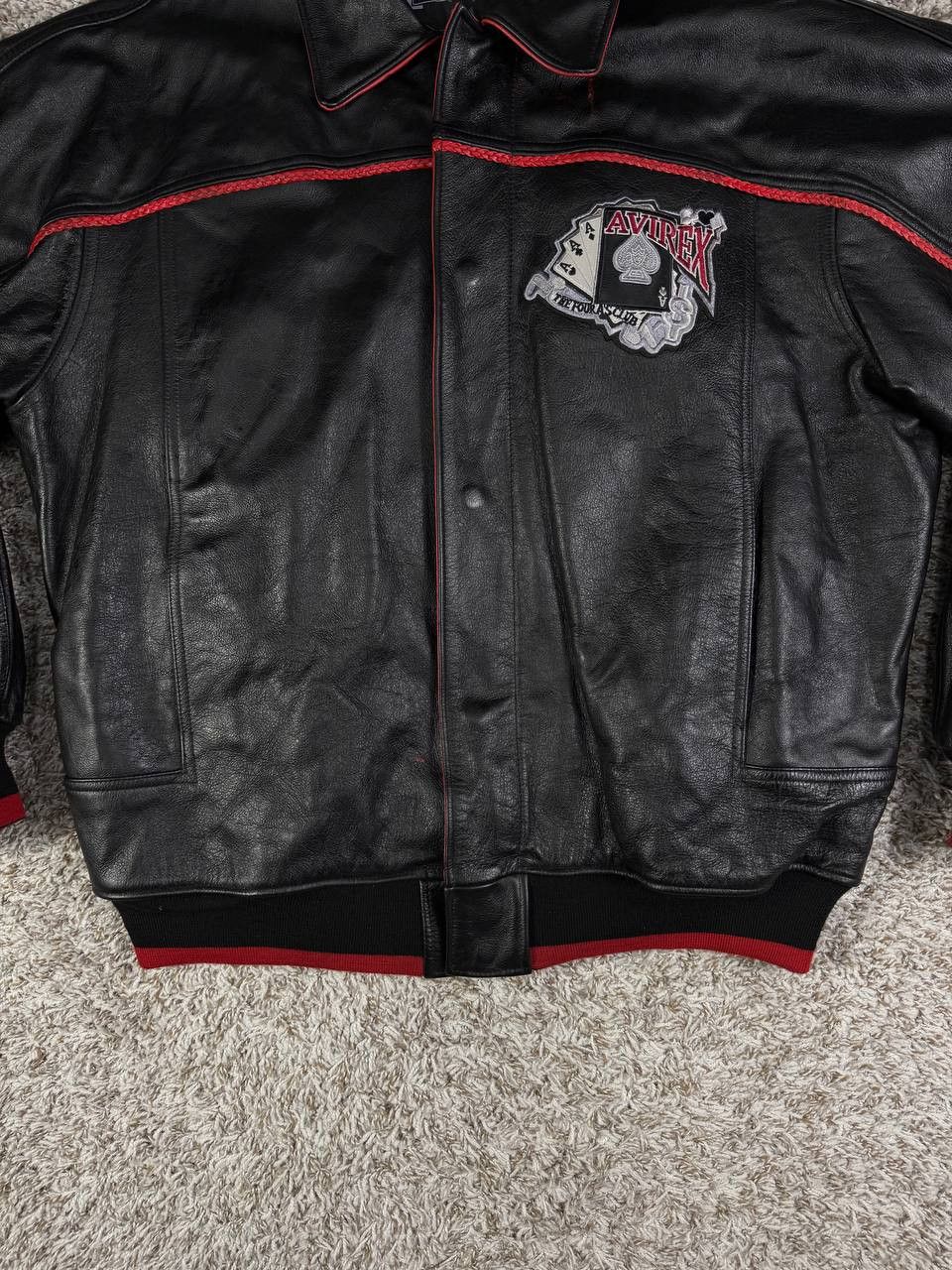 Avirex Vintage Avirex King Casino All Leather Stadium Bomber Jacket Size US XXL / EU 58 / 5 - 5 Thumbnail