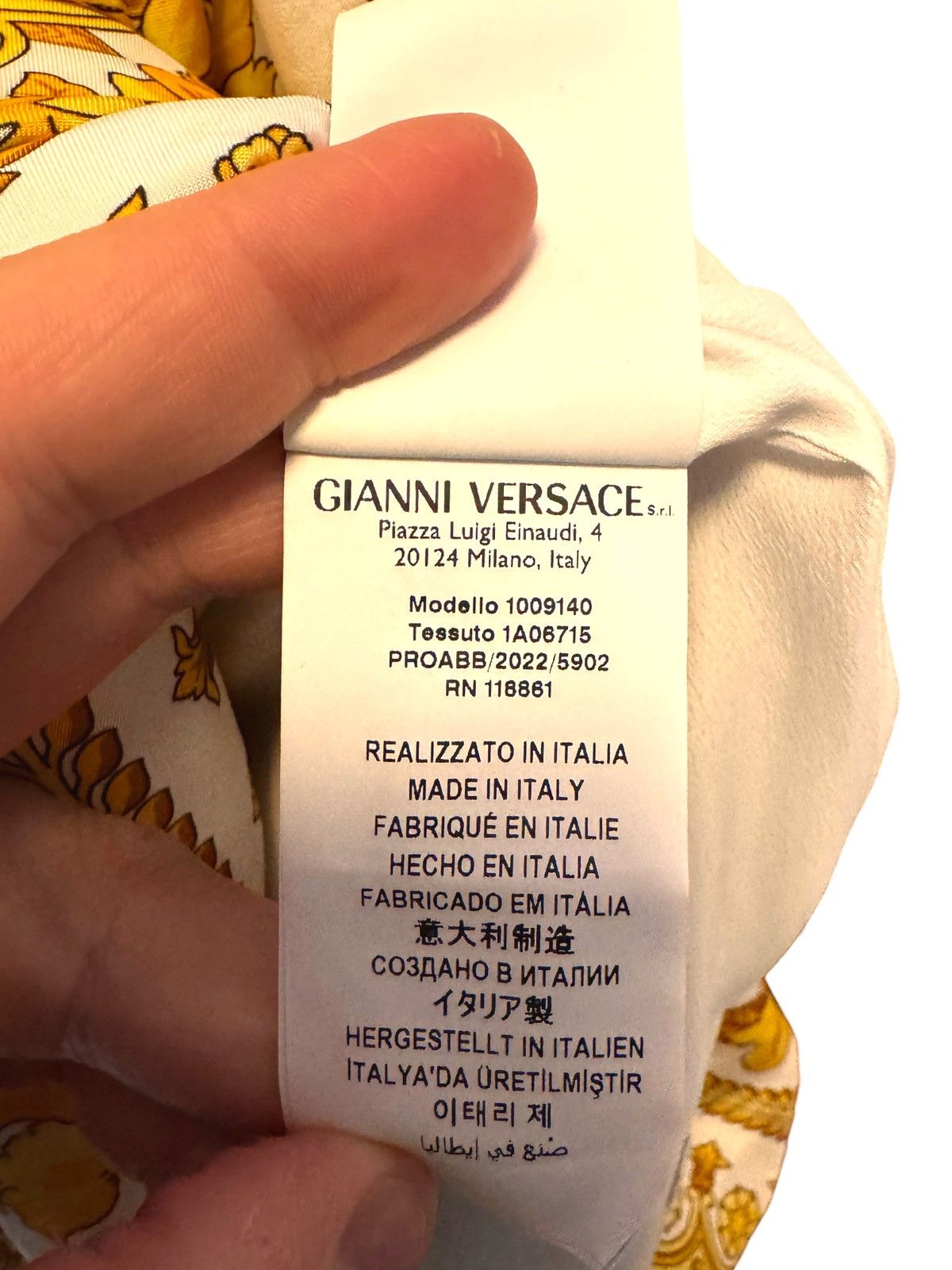 Versace Versace Baroque Print Dress Gold White Viscose Size M / US 6-8 / IT 42-44 - 8 Thumbnail