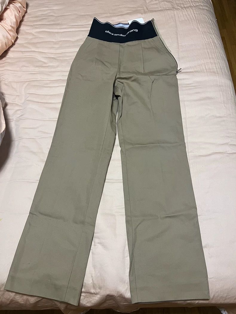 Alexander Wang High-Waist Straight Leg Pants