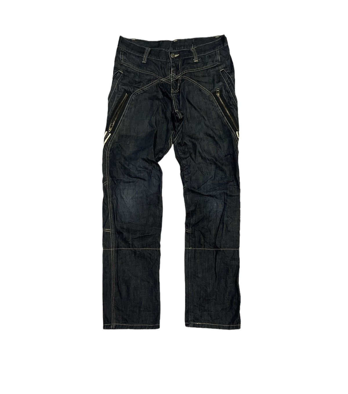 If Six Was Nine × Le Grande Bleu (L.G.B.) × PPFM PPFM Multipocket Megalace Jeans Size US 31 - 2 Thumbnail