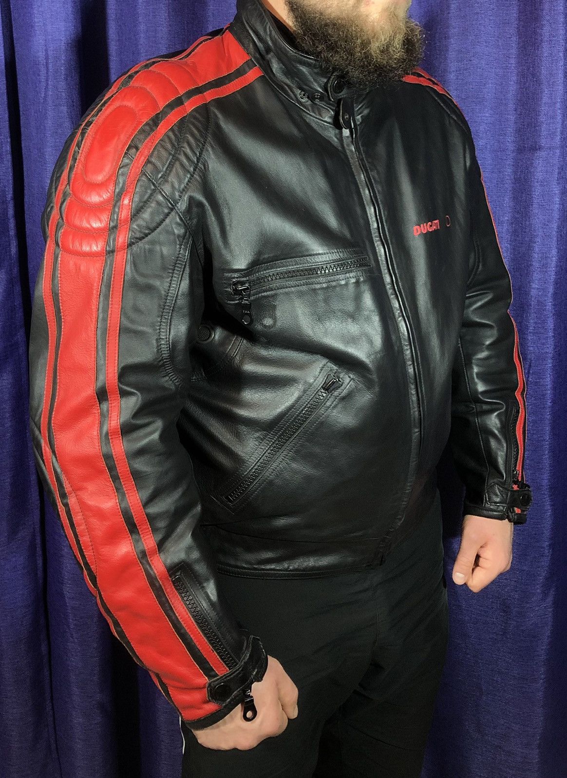 Ducati × Ferrari × Honda Ducati Dainese Motorcycle Moto leather jacket Racing Size US L / EU 52-54 / 3 - 2 Thumbnail