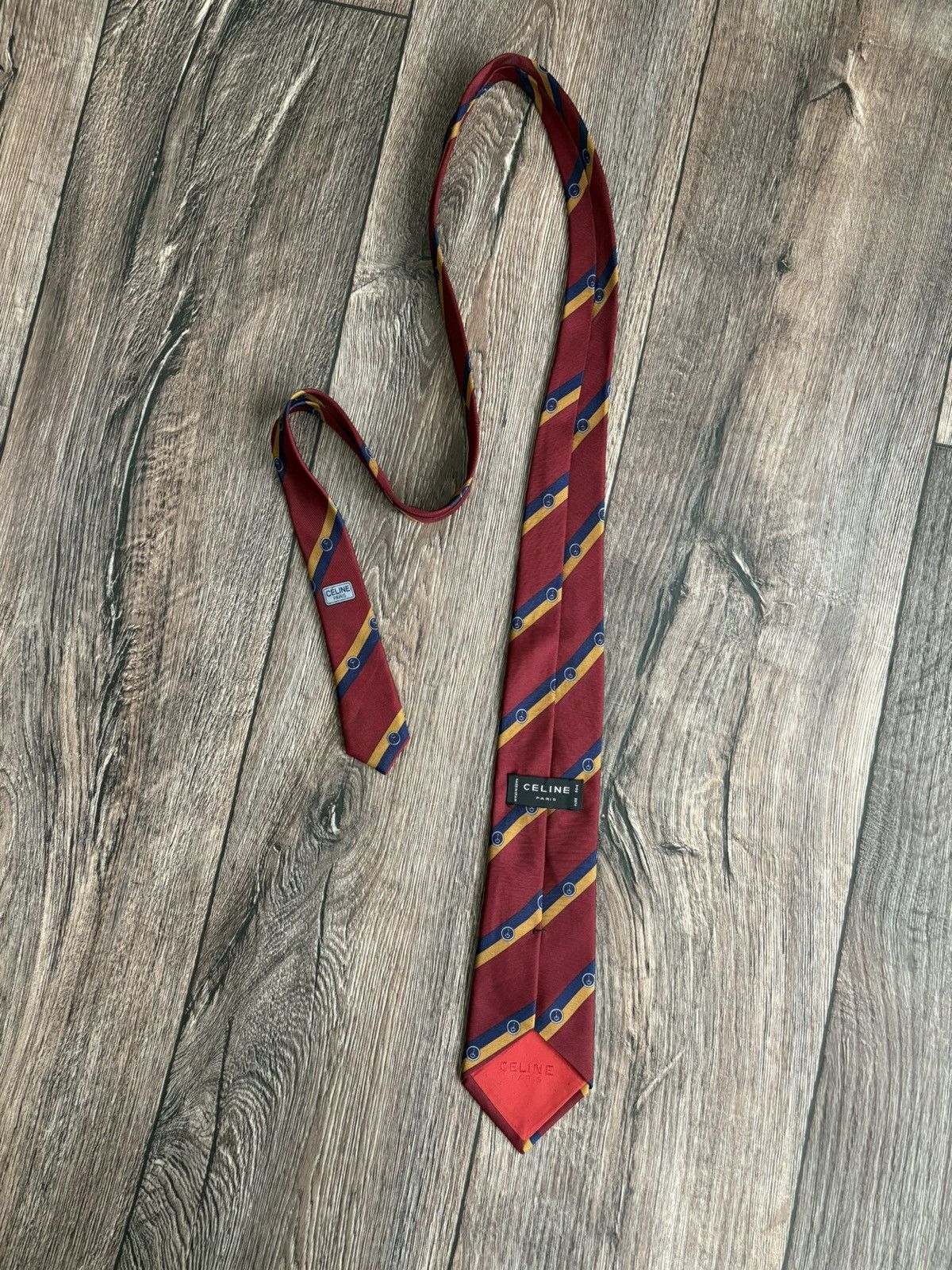 Celine Celine Silk Tie Made In Spain Size ONE SIZE - 4 Thumbnail