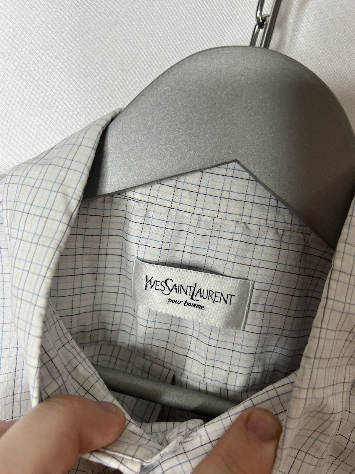 Yves Saint Laurent Vintage Yves Saint Laurent Shirt Short Sleeve Tee Plaid Size US XL / EU 56 / 4 - 9 Thumbnail