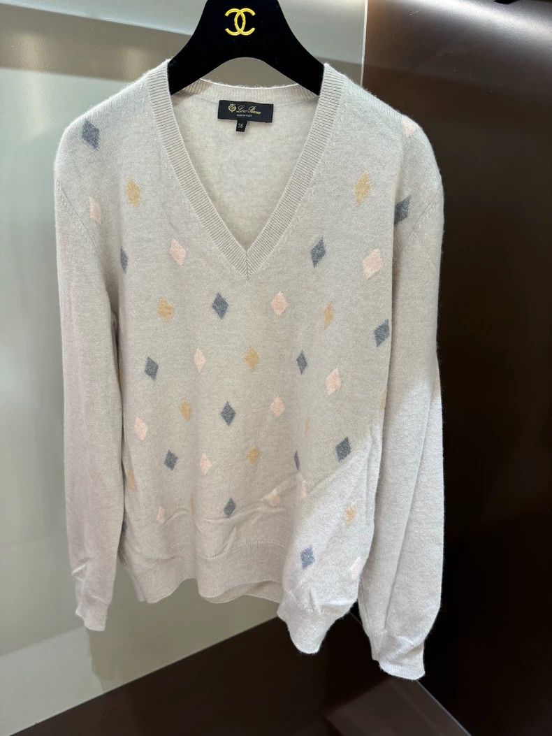 Loro Piana LORO PIANA Colorful diamond sweater for ladies Size M / US 6-8 / IT 42-44 - 1 Thumbnail