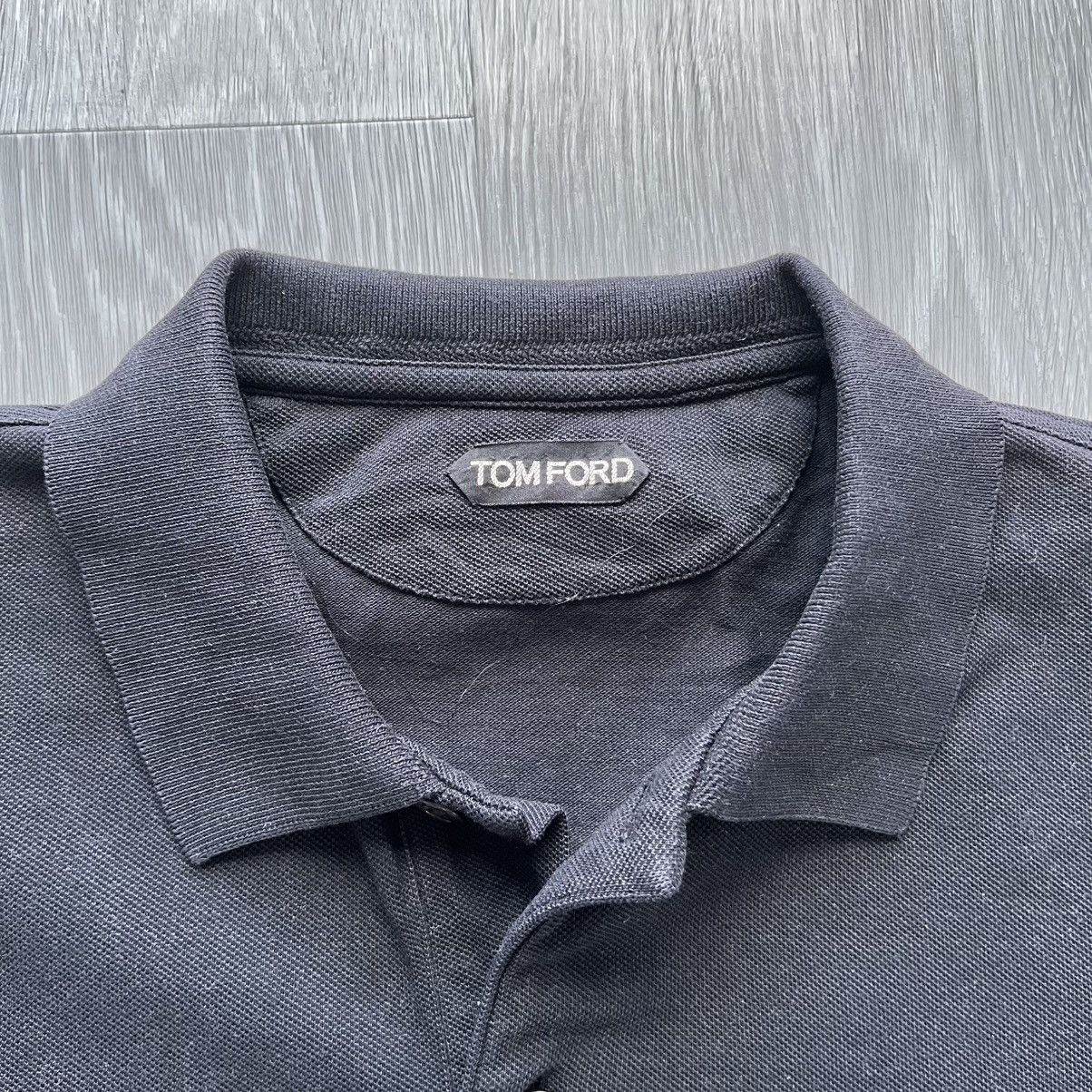 Tom Ford Tom Ford Black Pique Polo Shirt Size US L / EU 52-54 / 3 - 2 Thumbnail