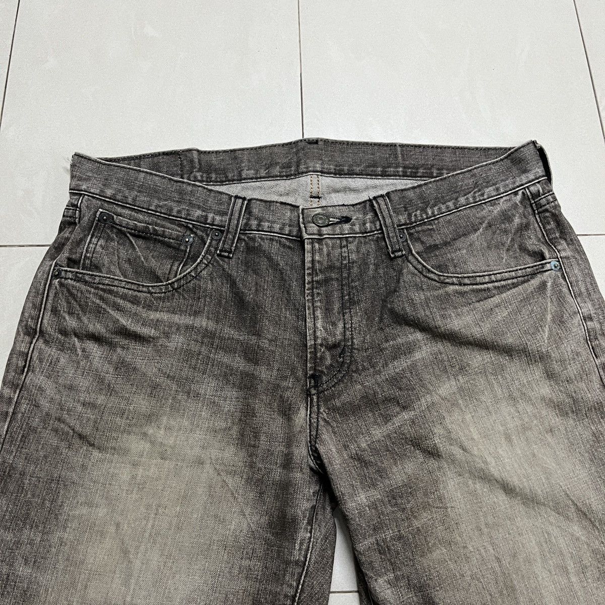 If Six Was Nine × Japanese Brand Vintage Crack Wash Rust Bobson Baggy Jeans Size US 35 - 3 Thumbnail