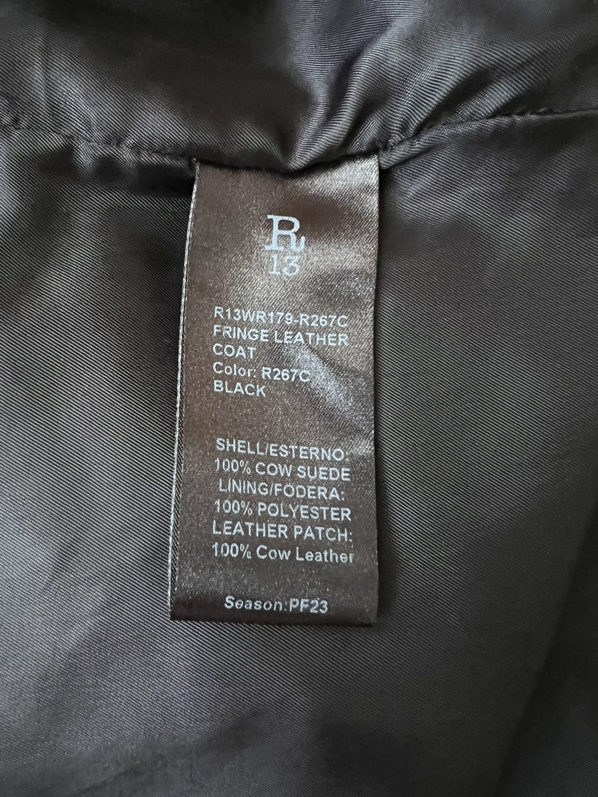 R13 R13 Fringe leather suede jacket black RARE MSRP $2400 Size US S / EU 44-46 / 1 - 7 Thumbnail