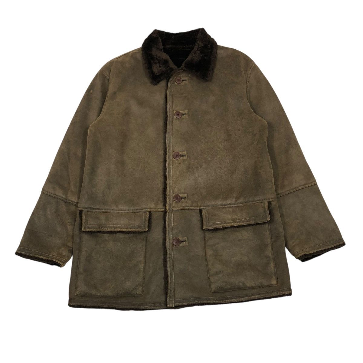 Japanese Brand 🔥VINTAGE GENUINE LEATHER JACKET MEN’S CLUB ISSEY MIYAKE Size US L / EU 52-54 / 3 - 1 Thumbnail