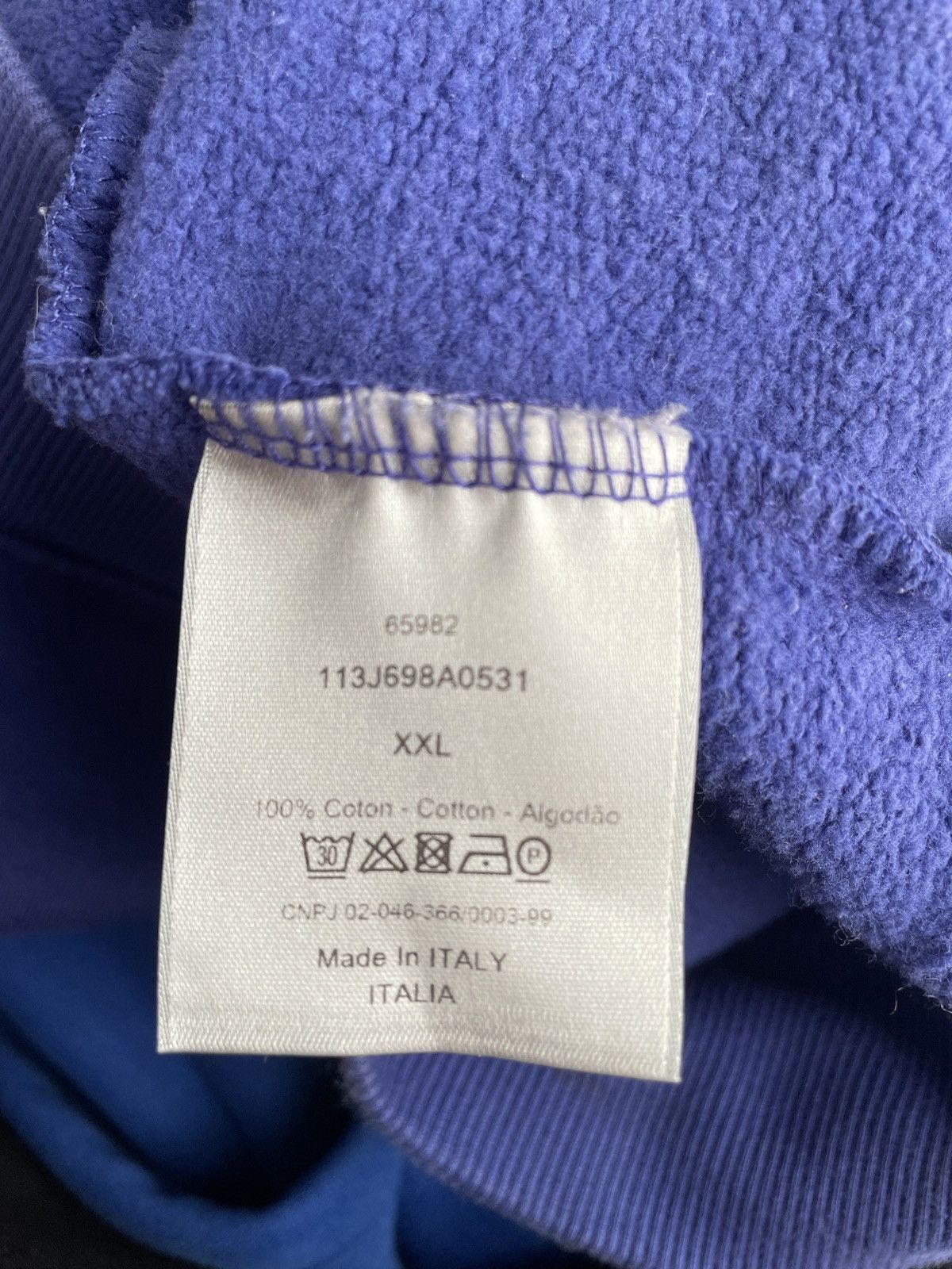 Dior Dior logo purple hoodie Size US XXL / EU 58 / 5 - 4 Thumbnail