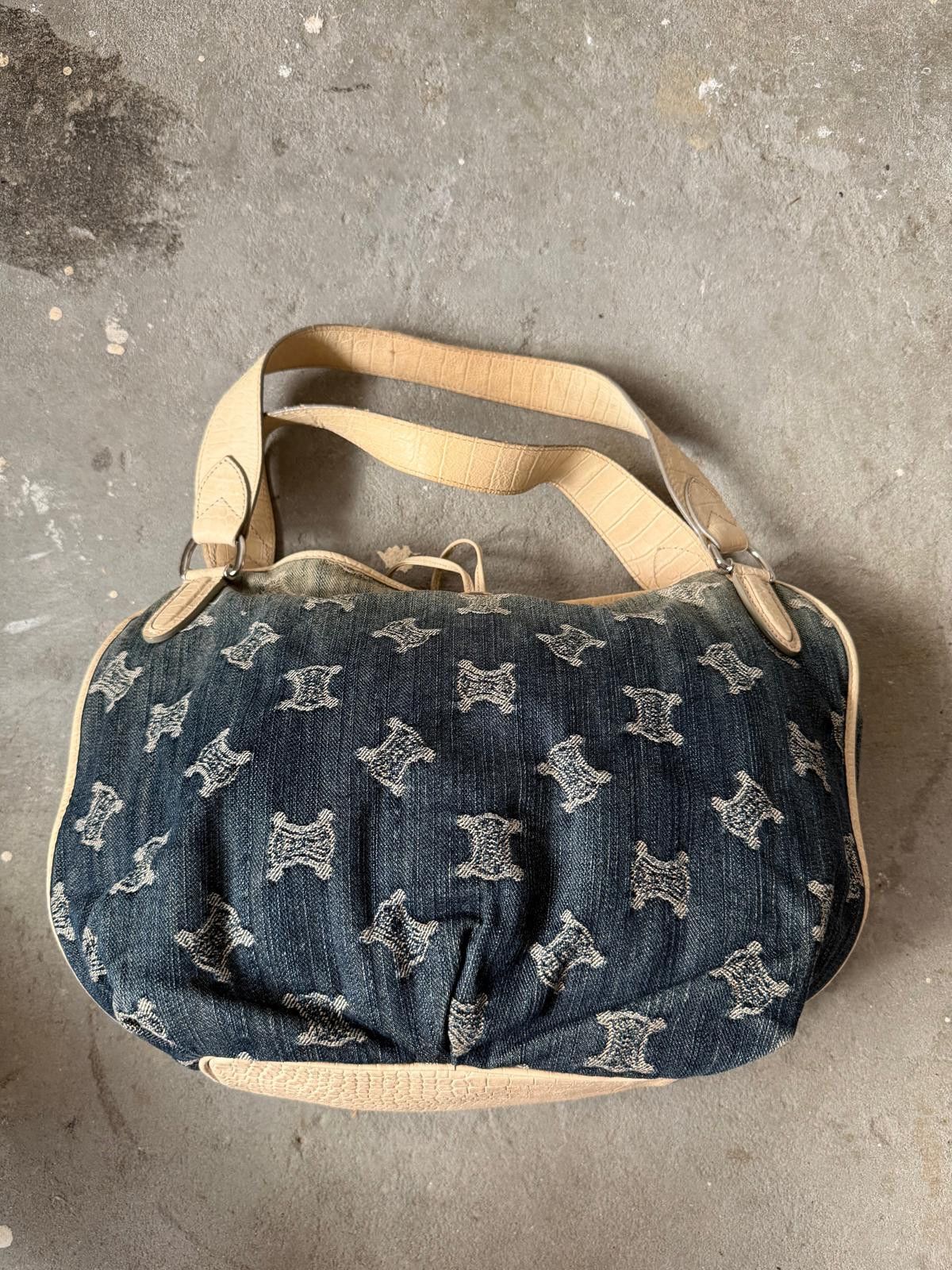 Celine Celine Macadam Bittersweet Denim Shoulder Bag Gradient Blue Size ONE SIZE - 6 Thumbnail