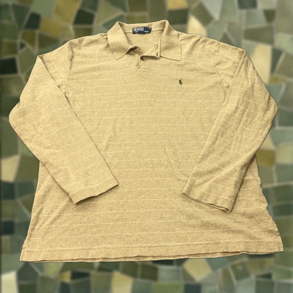 Polo Ralph Lauren VTG Polo Ralph Lauren Shirt Mens XL Tan Striped Long Sleeve Polo Pony 90s Polo Ralph Lauren Shirt Mens XL Tan Striped Long Sleeve 90s Size US XL / EU 56 / 4 - 1 Thumbnail