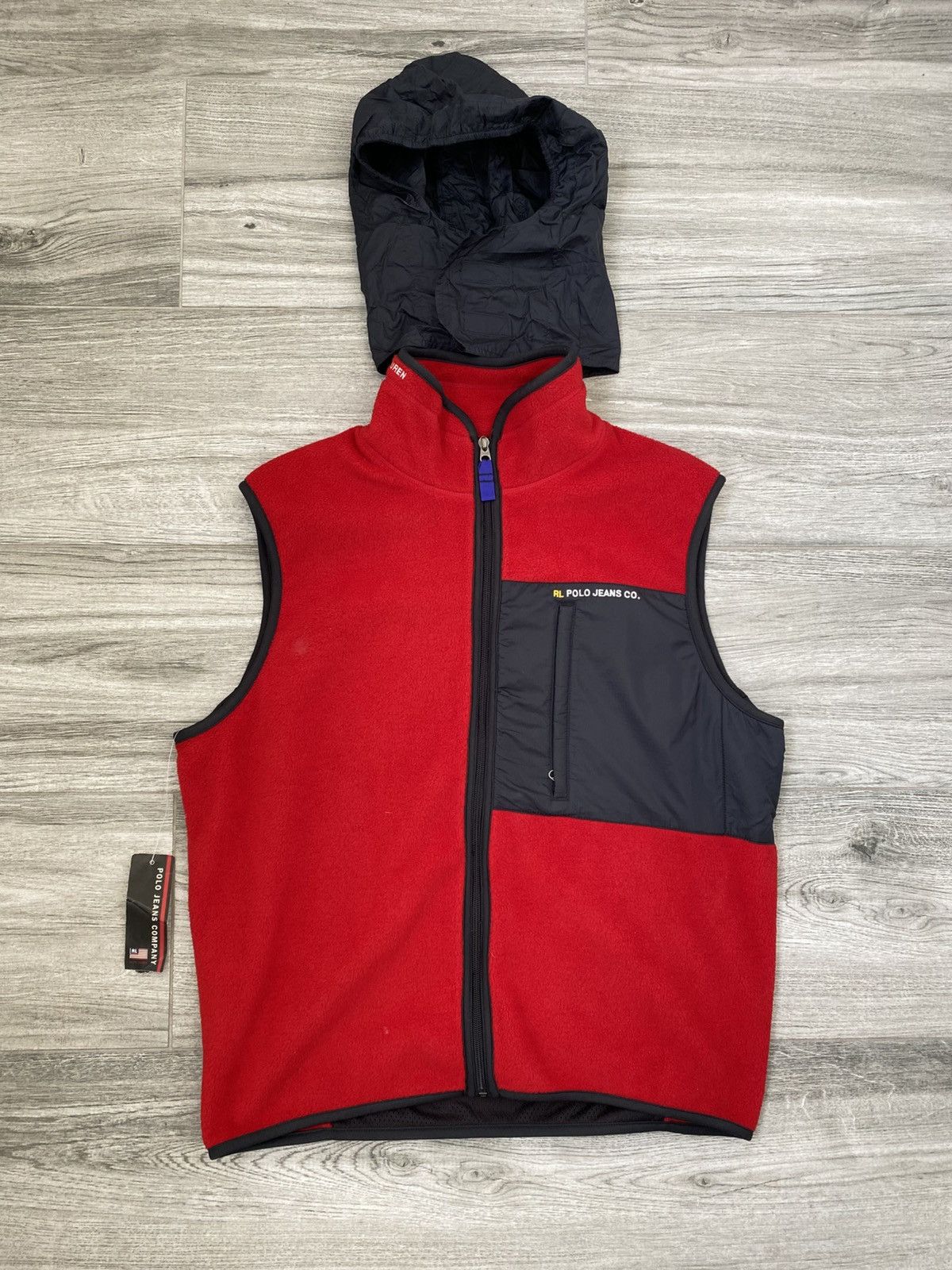 Polo Ralph Lauren VINTAGE POLO RALPH LAUREN FLEECE VEST NYLON HIDE-AWAY HOOD Size US M / EU 48-50 / 2 - 1 Thumbnail