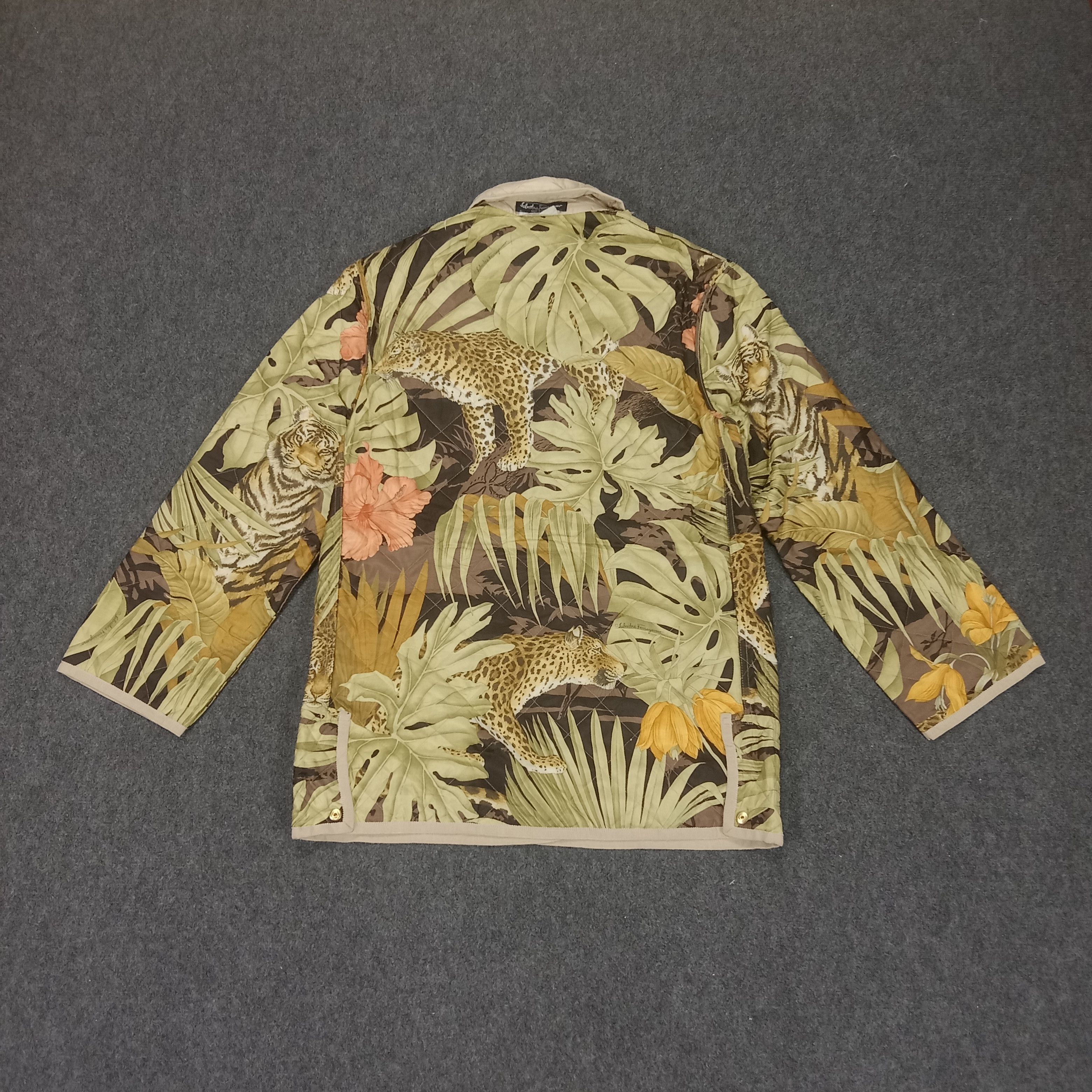 Salvatore Ferragamo × Vintage Salvatore Ferragamo Flower Design Button Jacket Size US S / EU 44-46 / 1 - 3 Thumbnail