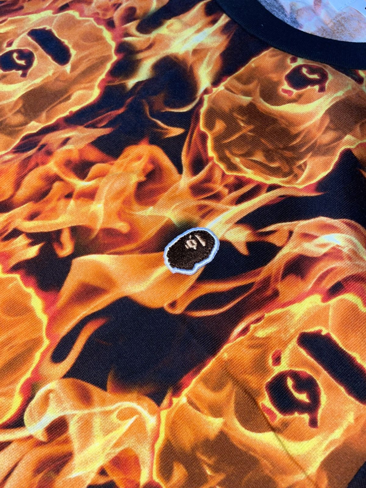 Bape BAPE Flame Wide Tee Orange Size Small Brand New Size US S / EU 44-46 / 1 - 3 Thumbnail